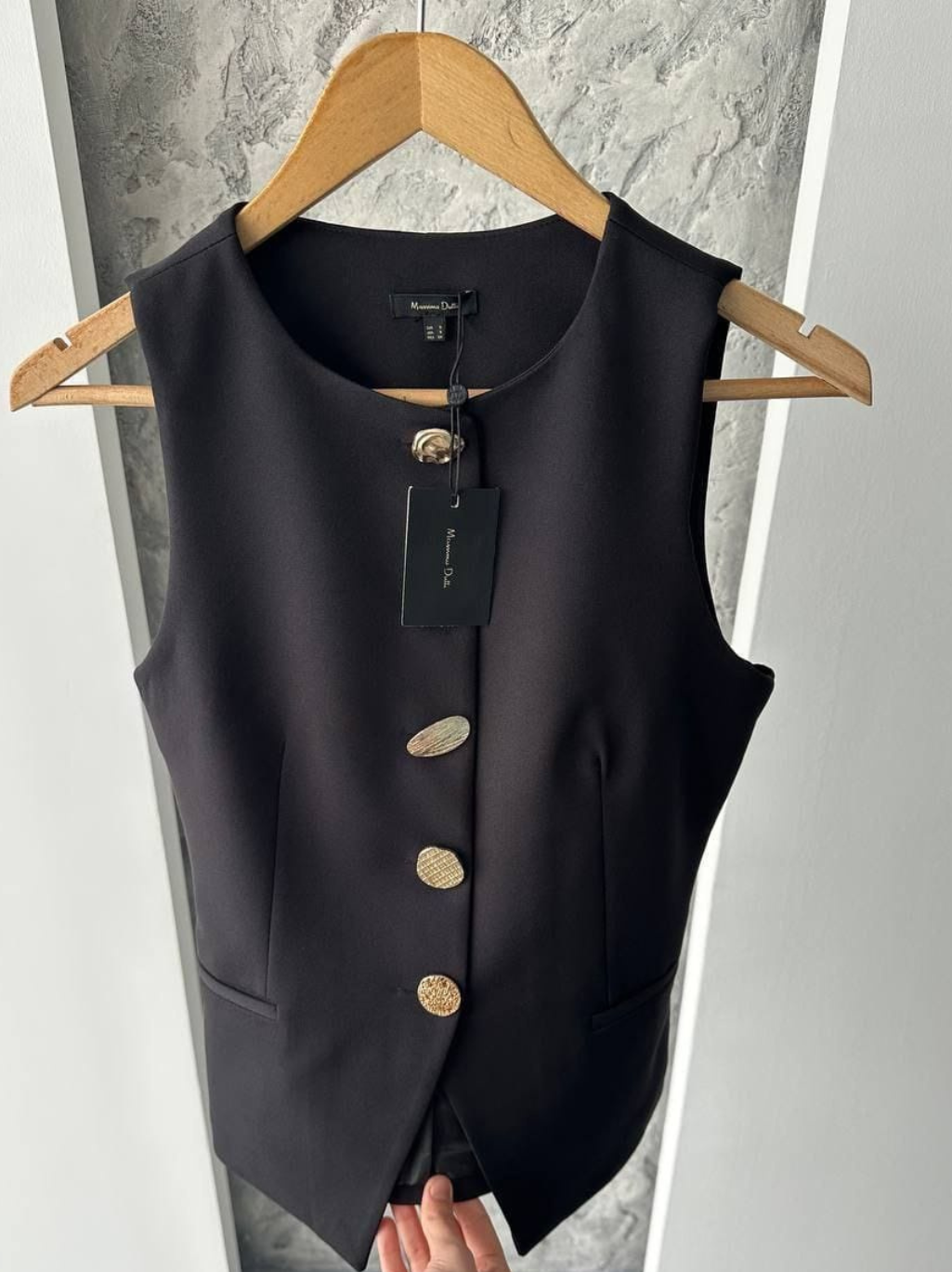 Massimo gold-buttoned halfcoat