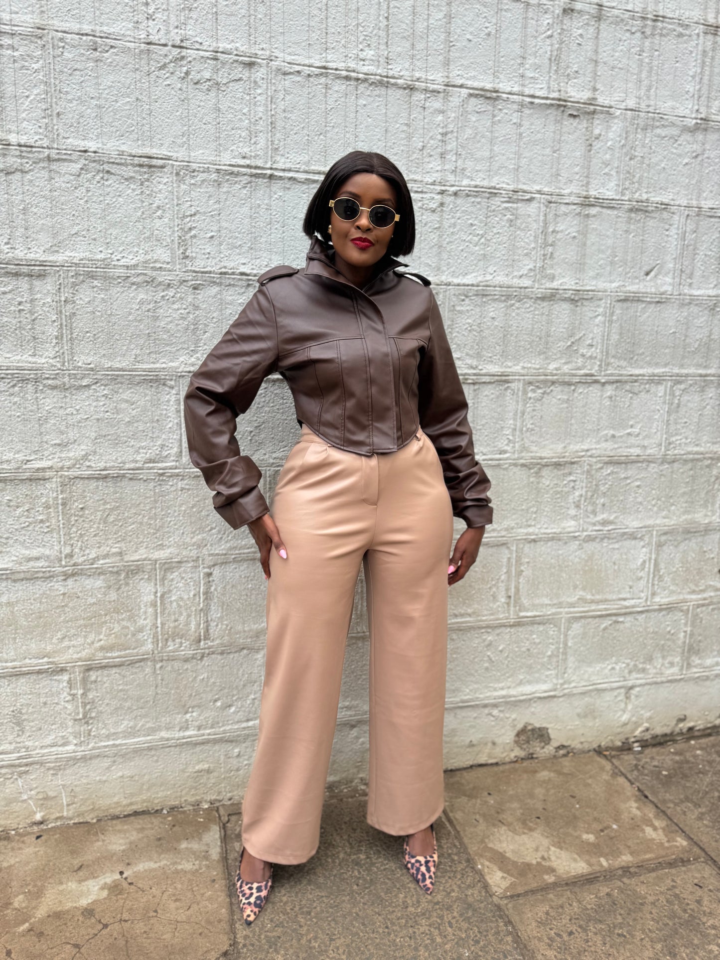 Sade Corset Sculpt Leather Jacket