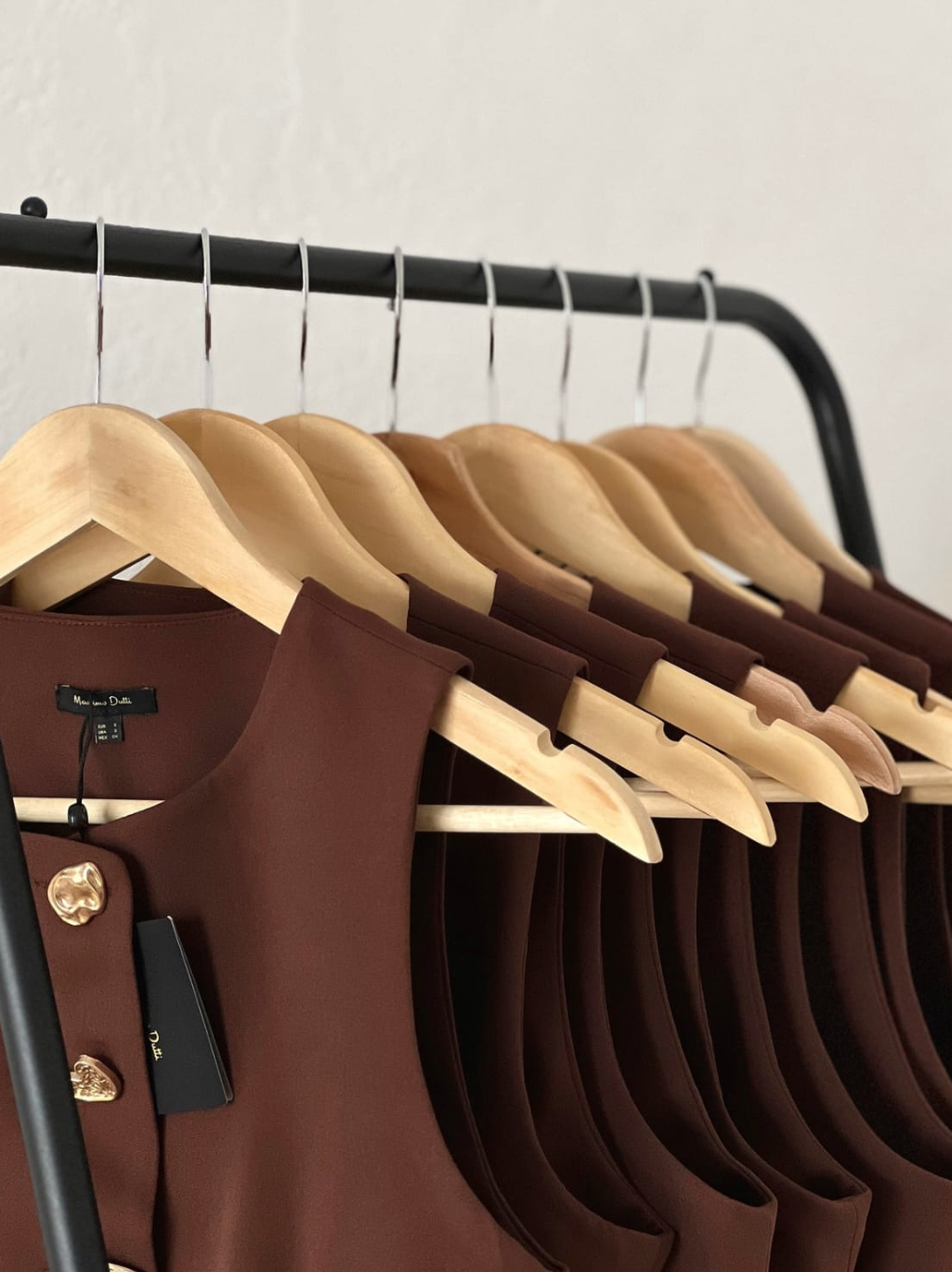 Massimo gold-buttoned halfcoat