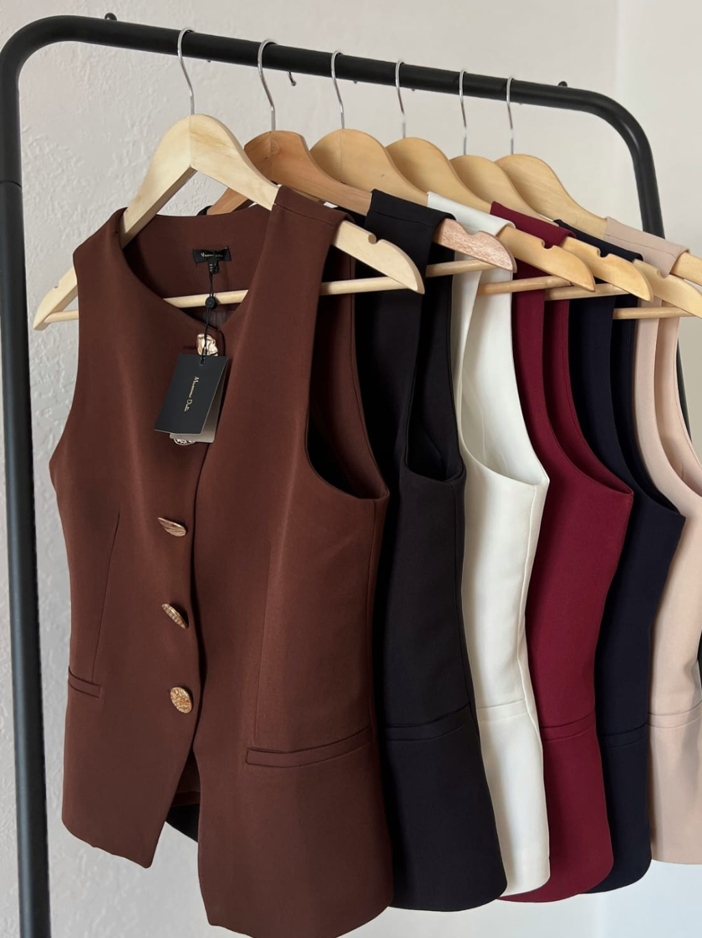 Massimo gold-buttoned halfcoat