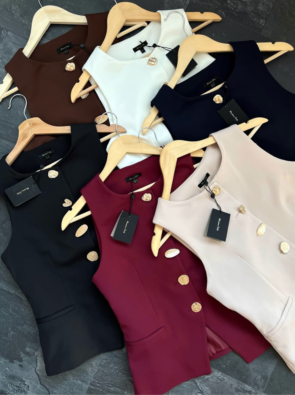 Massimo gold-buttoned halfcoat