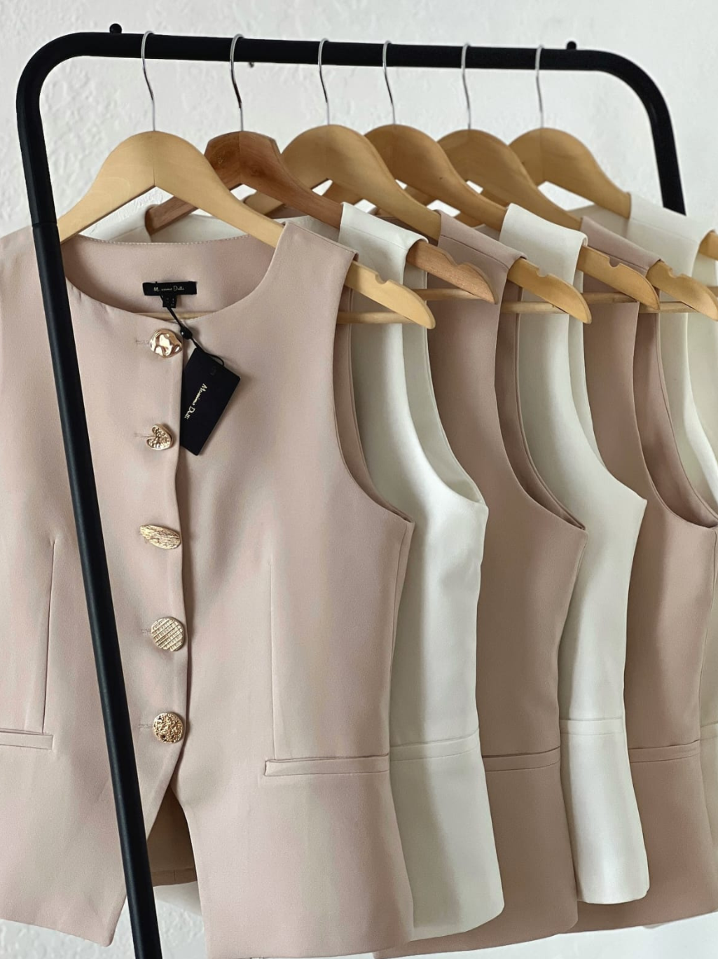 Massimo gold-buttoned halfcoat