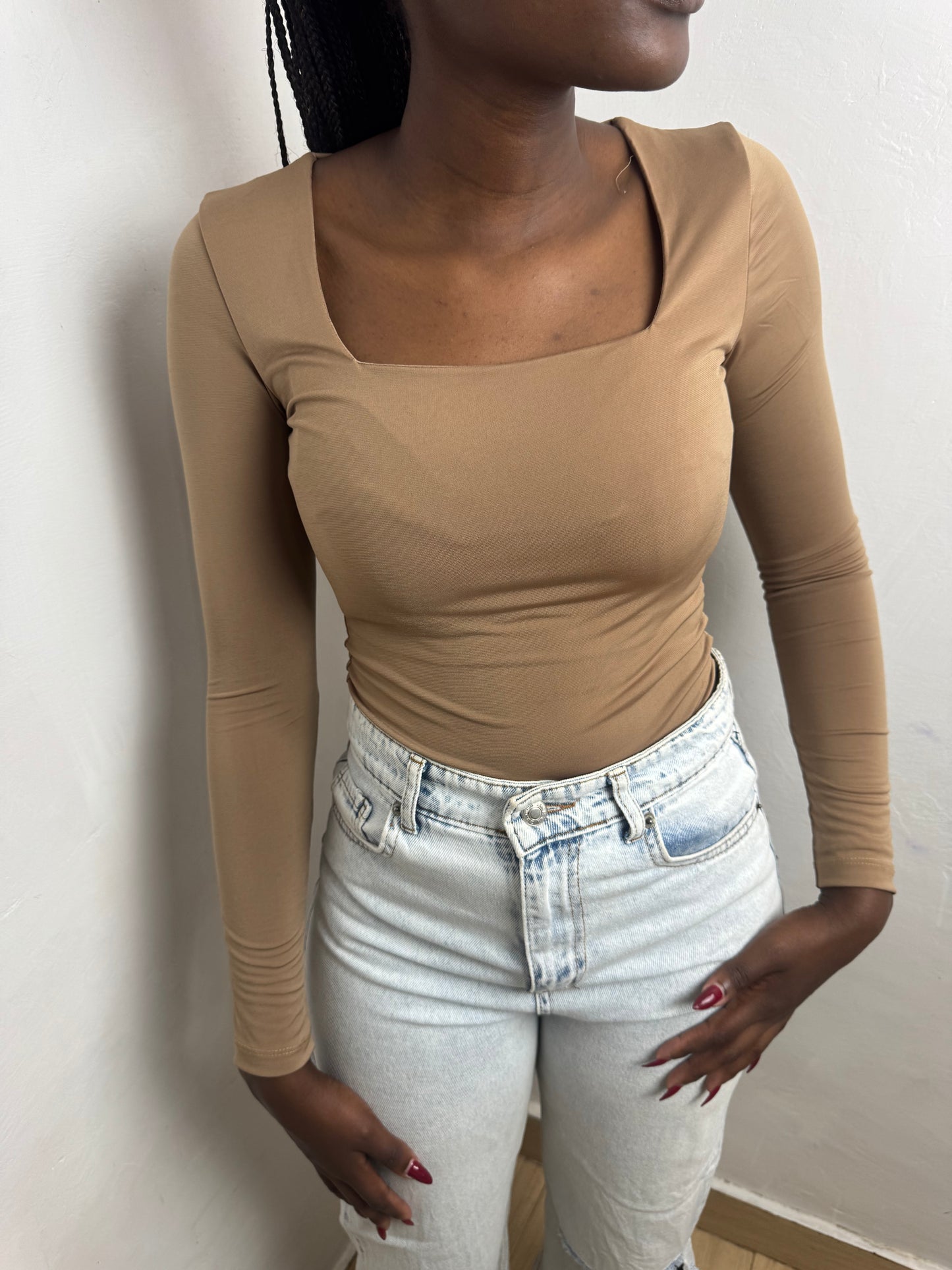 Square-neck Bodysuit