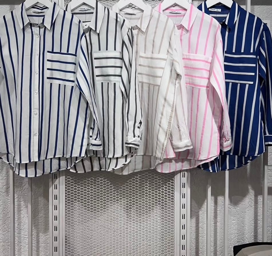 Pink Striped Modal Shirt