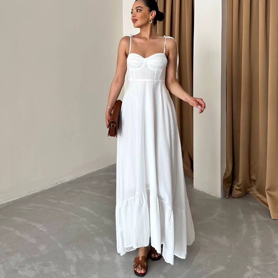 Capri Shoulder-tie Corset Maxi