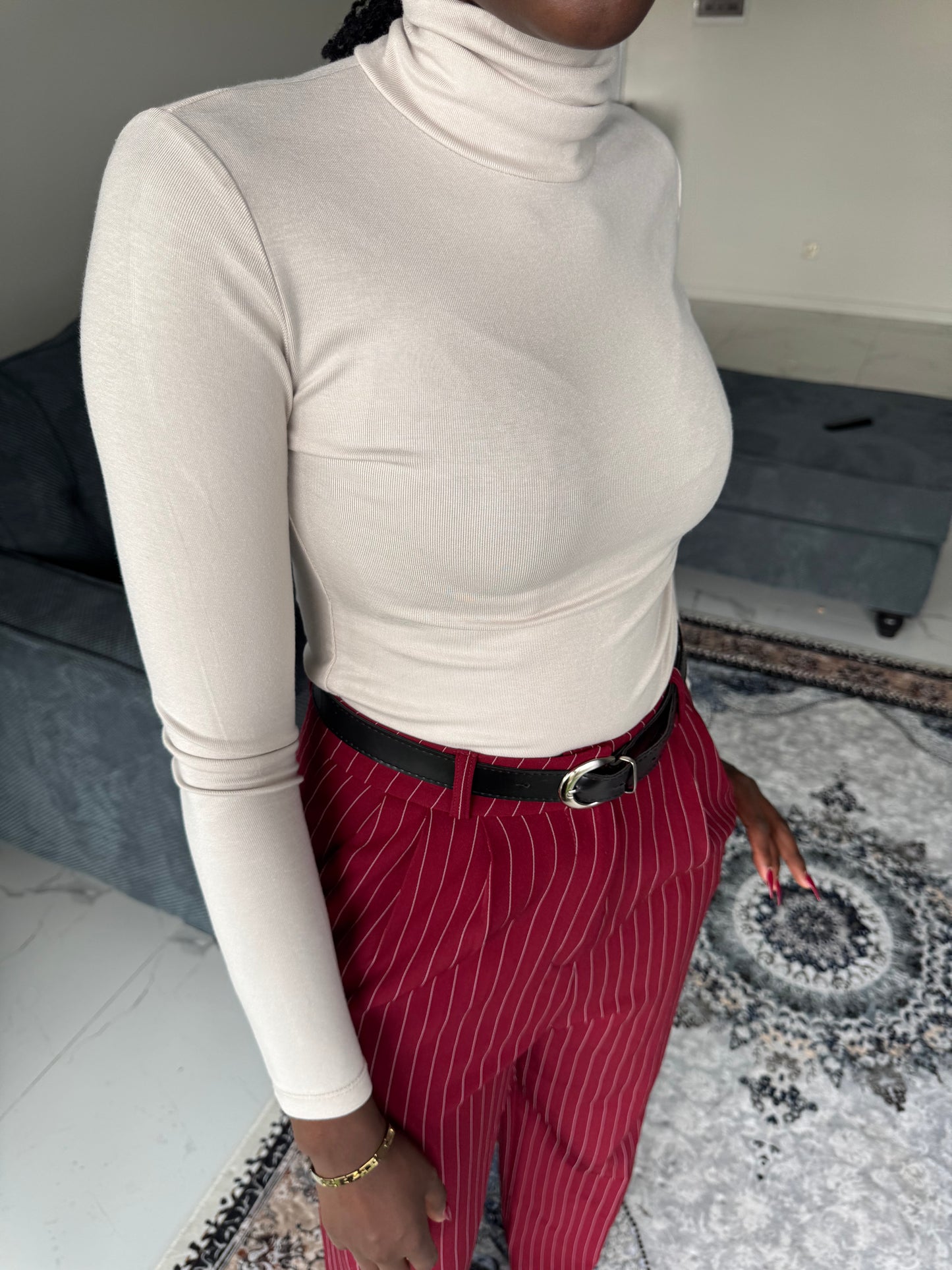 Classic Cotton Turtleneck Top