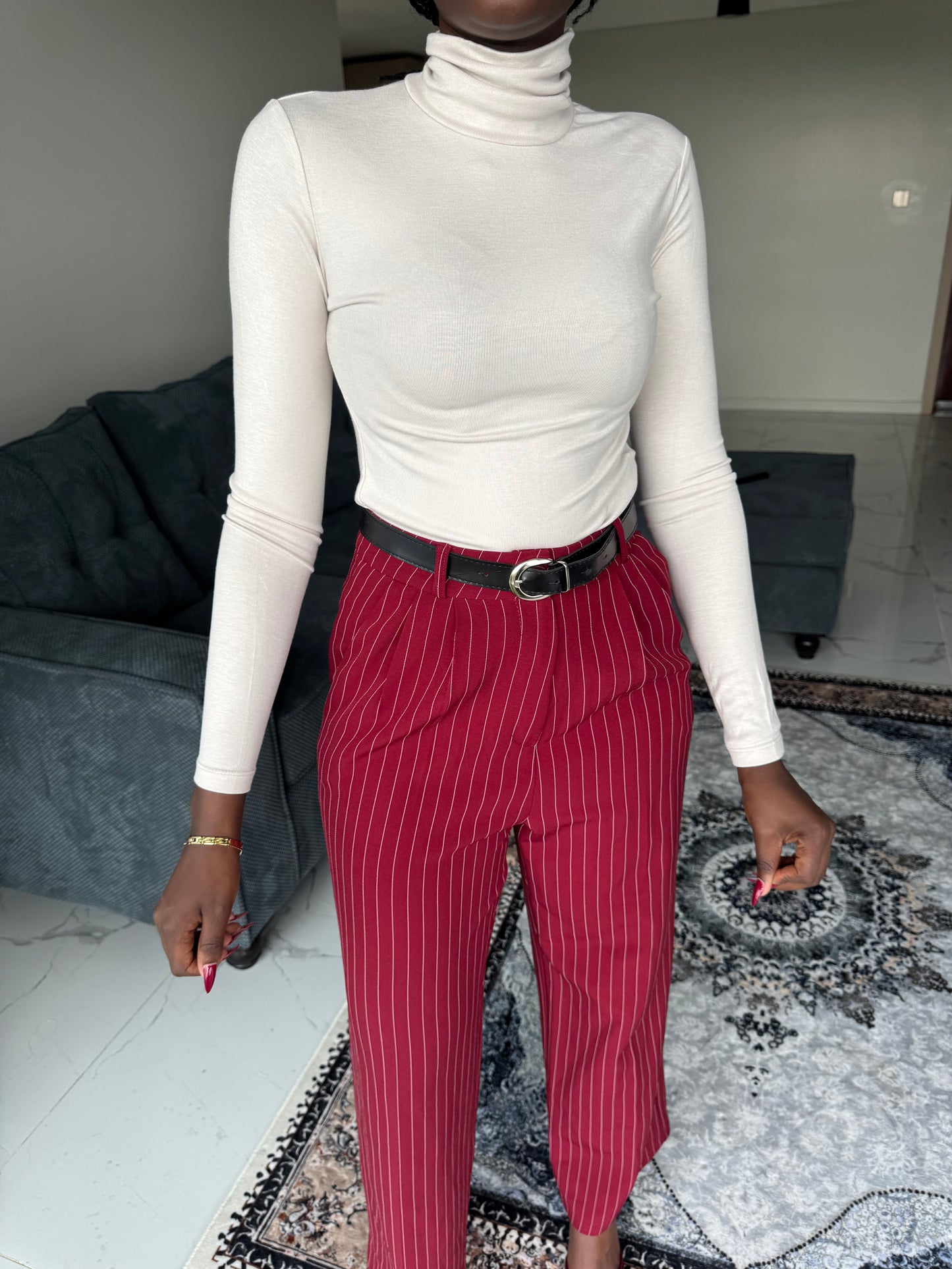 Classic Cotton Turtleneck Top
