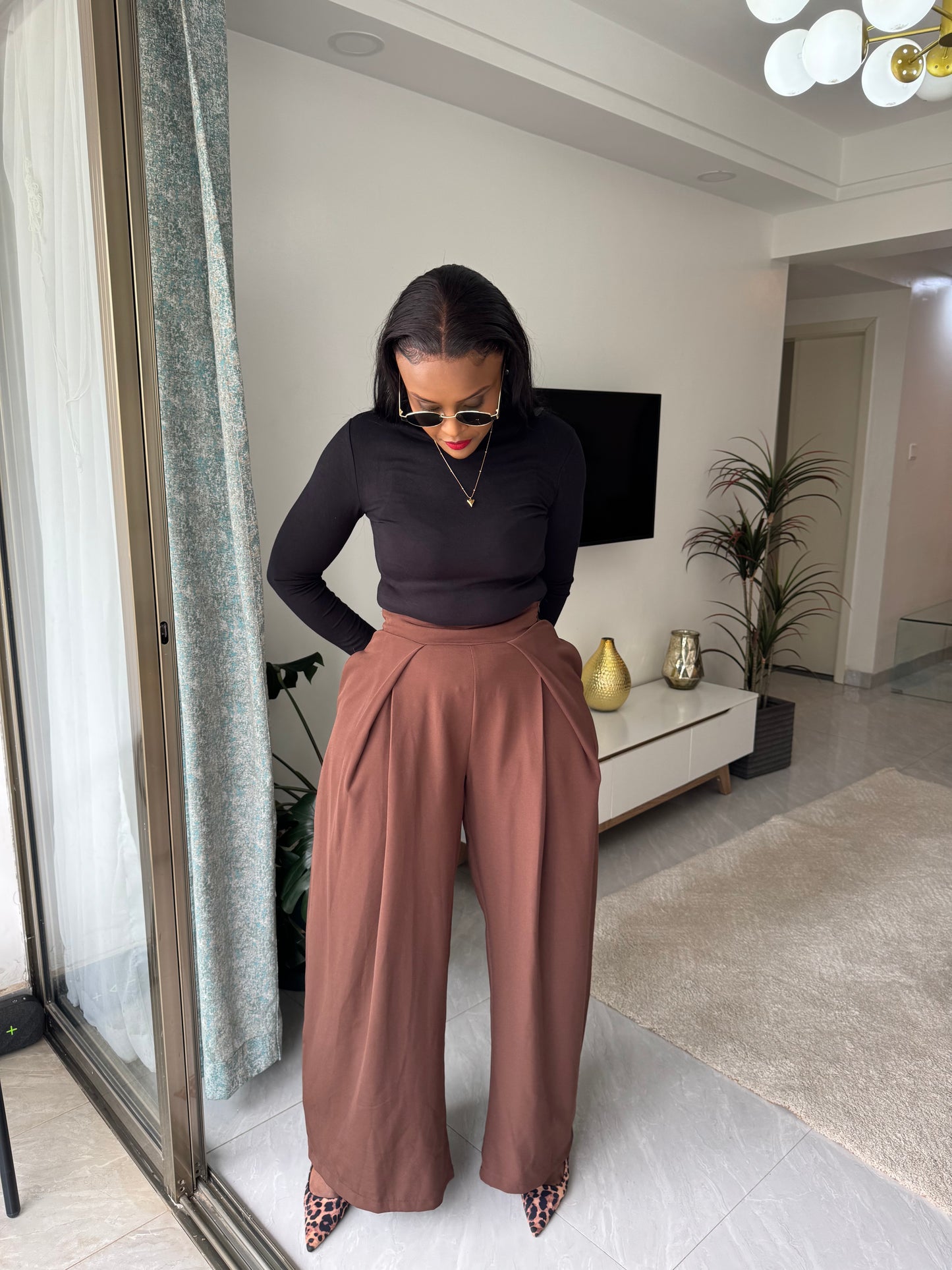 Mona Wide-leg Barrel Pants