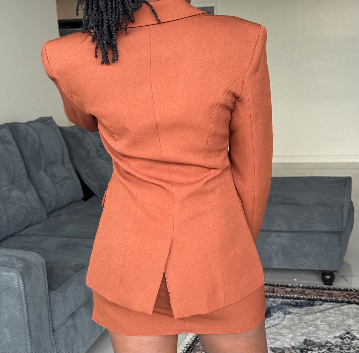 Padded Blazer & Mini Skirt Set