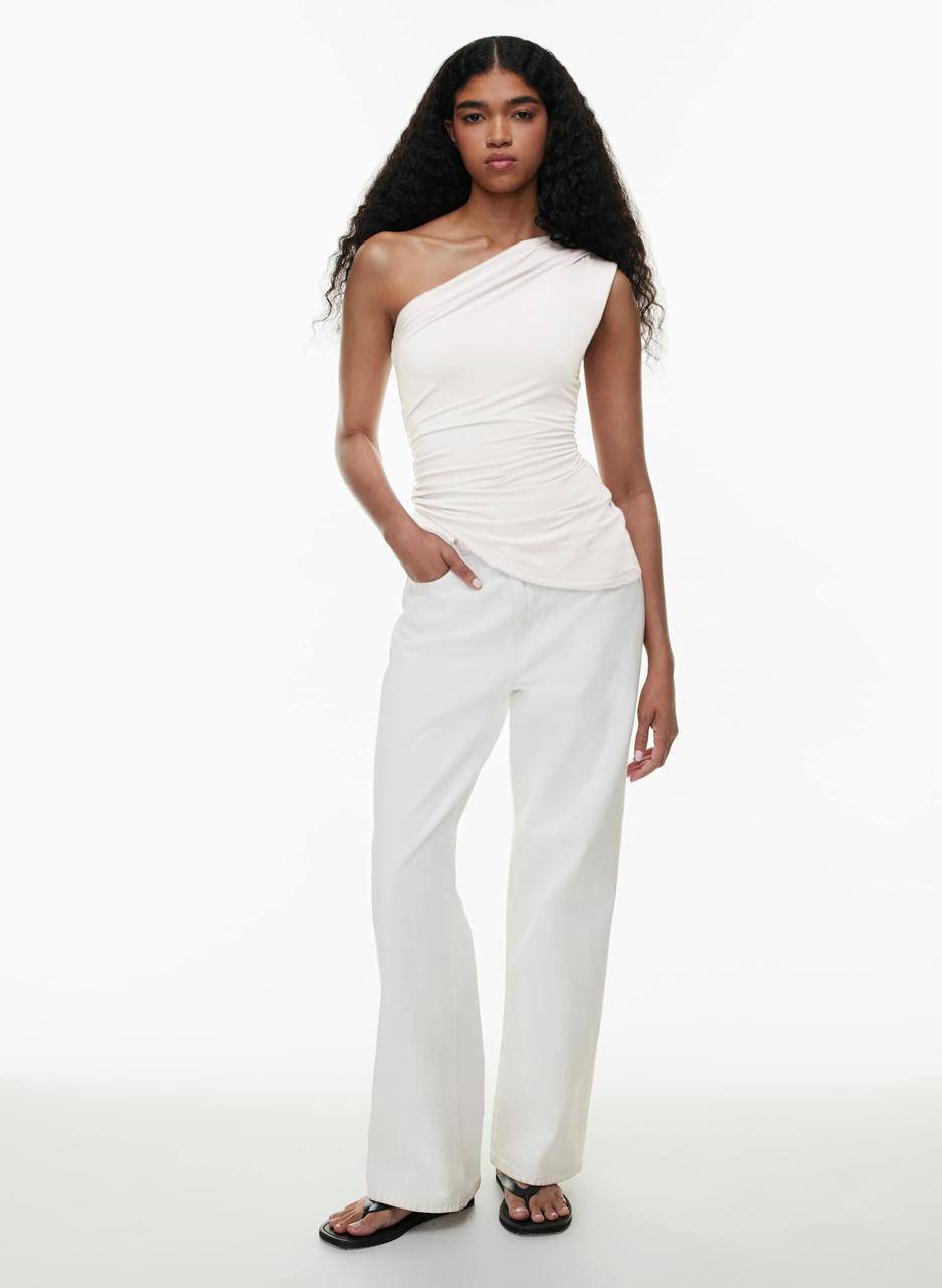 Asymmetrical Offshoulder Sleeveless Top