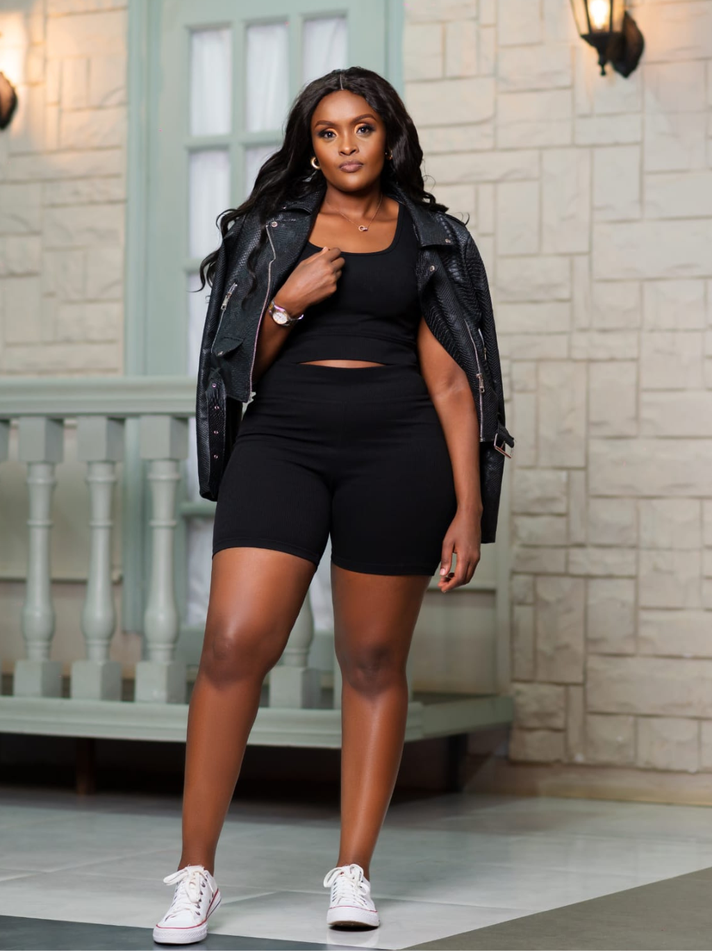 Catou ribbed short set