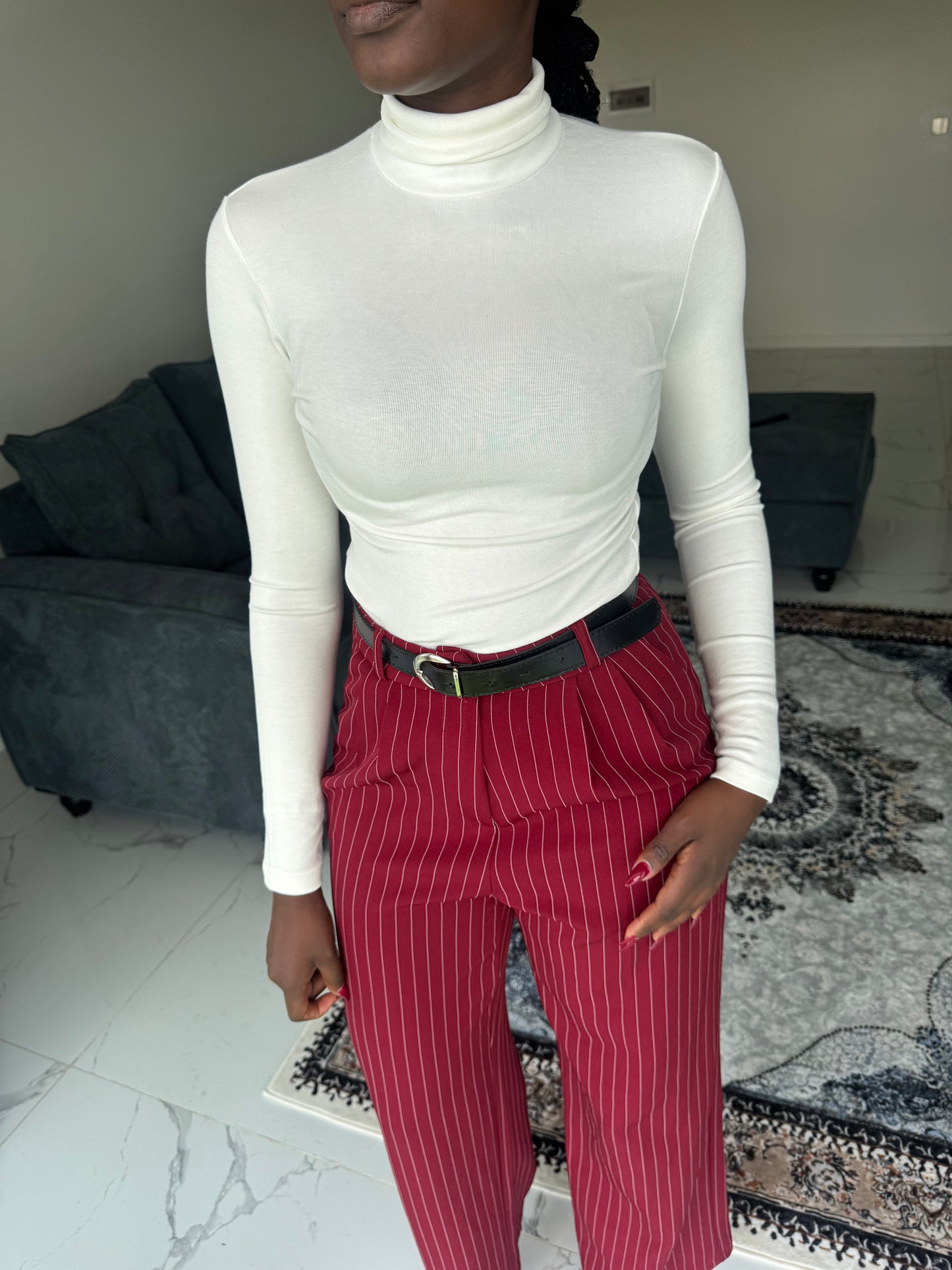 Classic Cotton Turtleneck Top