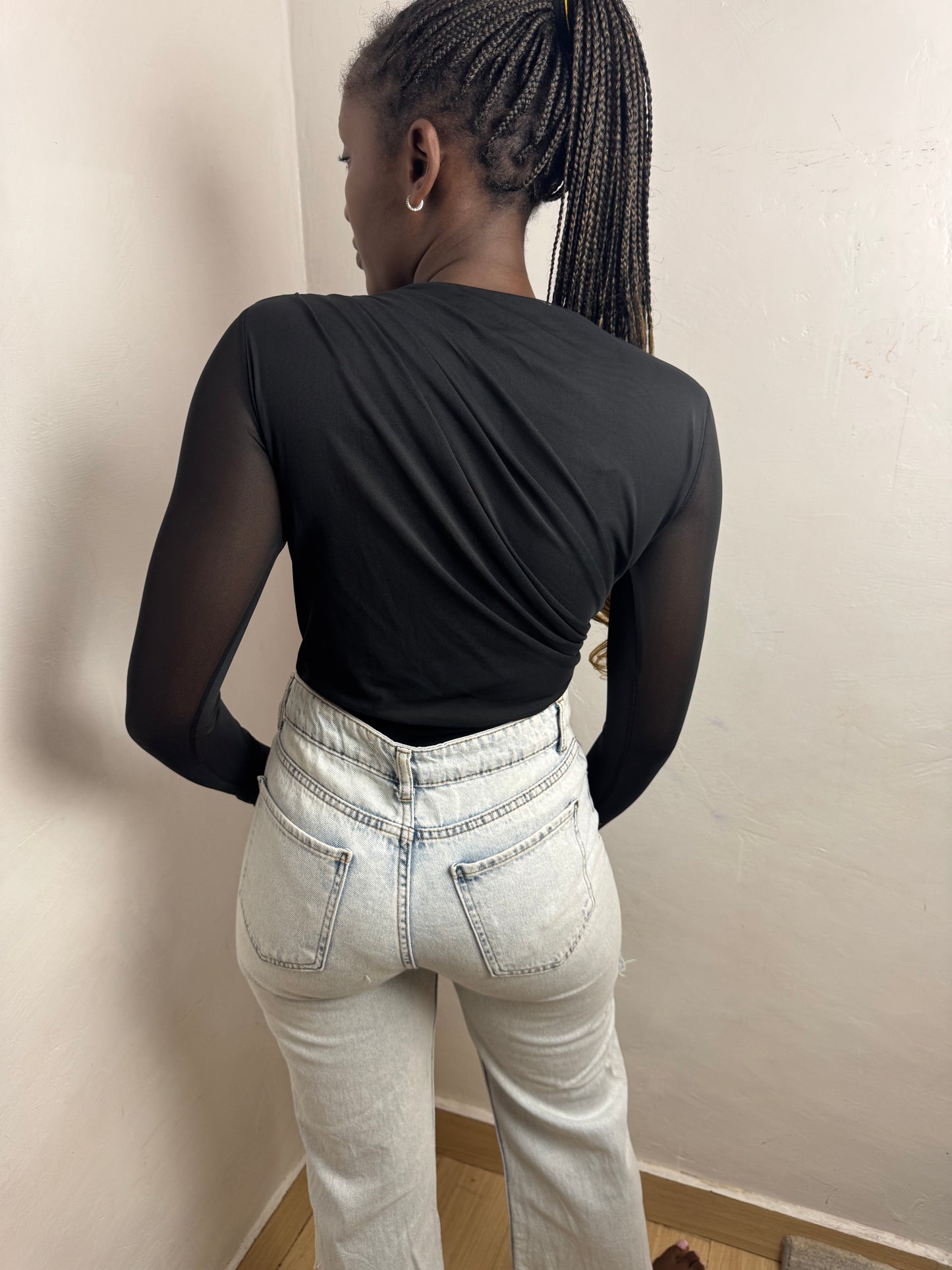 Mesh Ruched Bodysuit