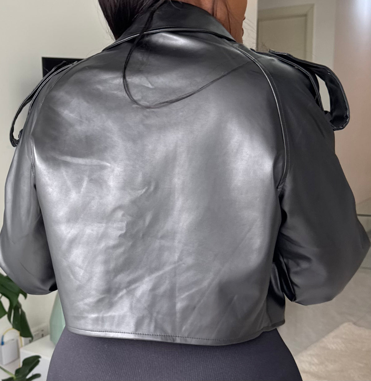 Soho Faux Leather Crop Jacket