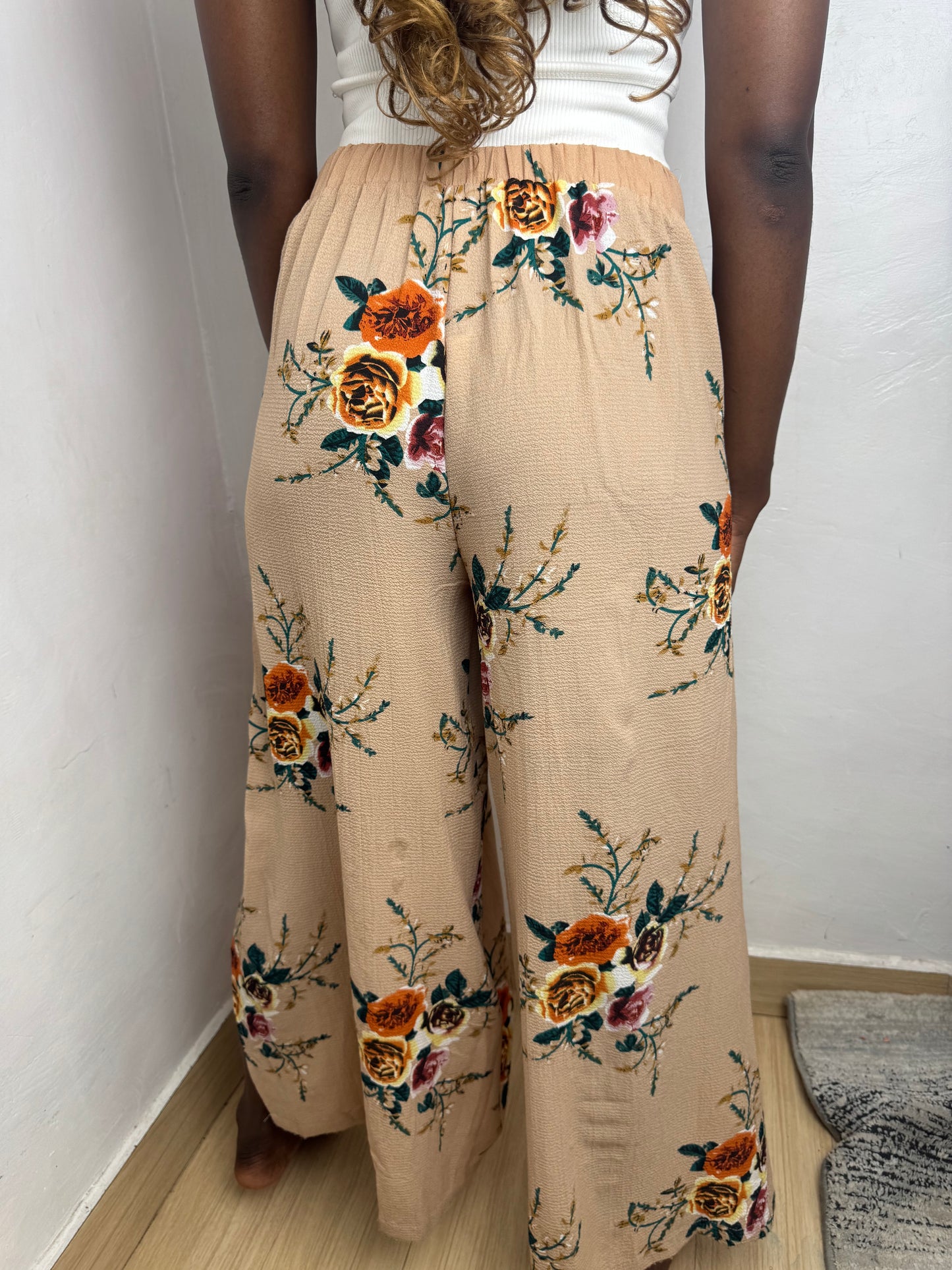 Side Slit Floral Pants