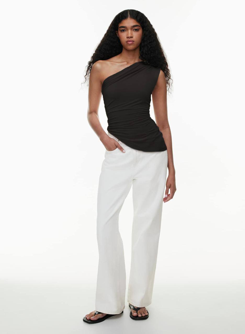 Asymmetrical Offshoulder Sleeveless Top