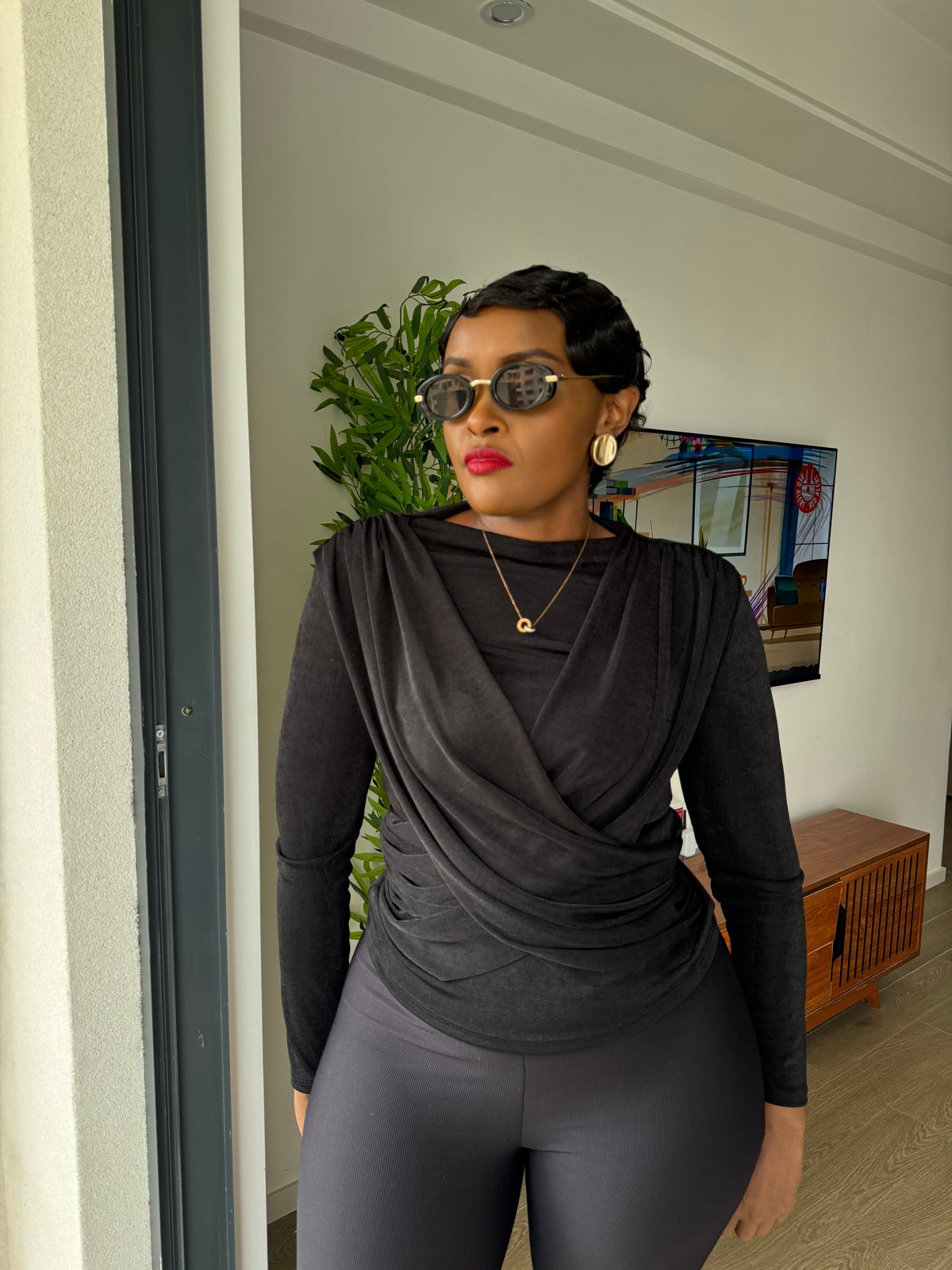 Simone Double-Drape Top
