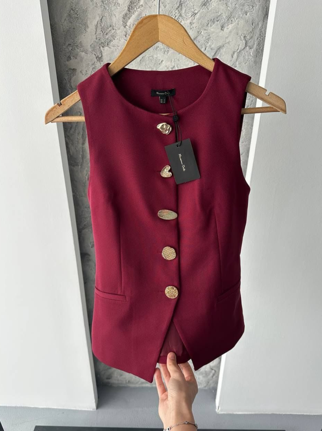 Massimo gold-buttoned halfcoat