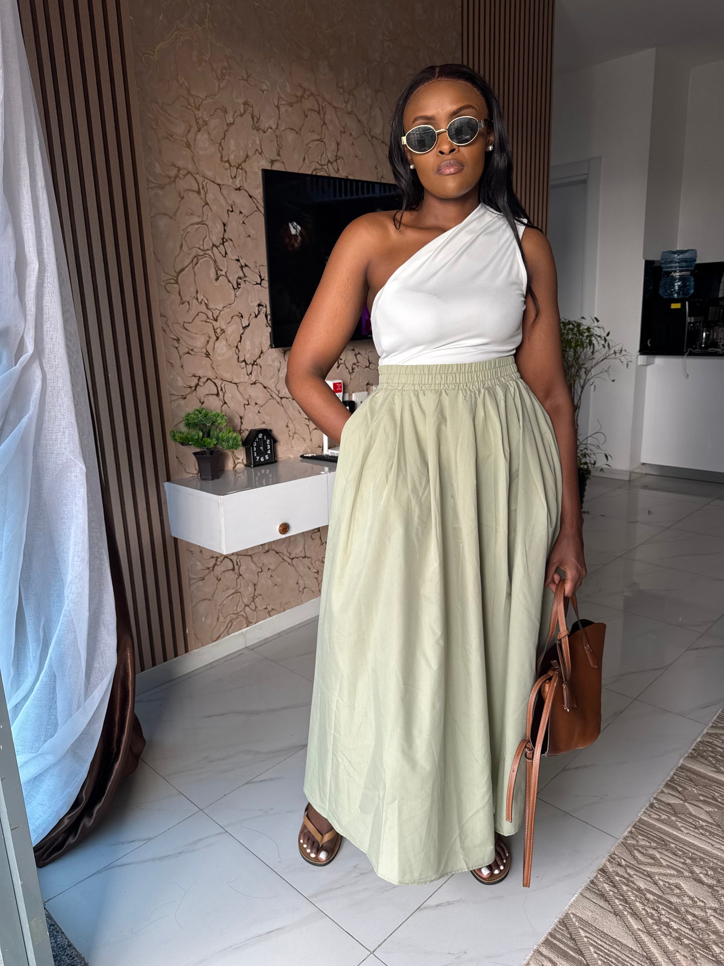 Poplin Maxi Skirt