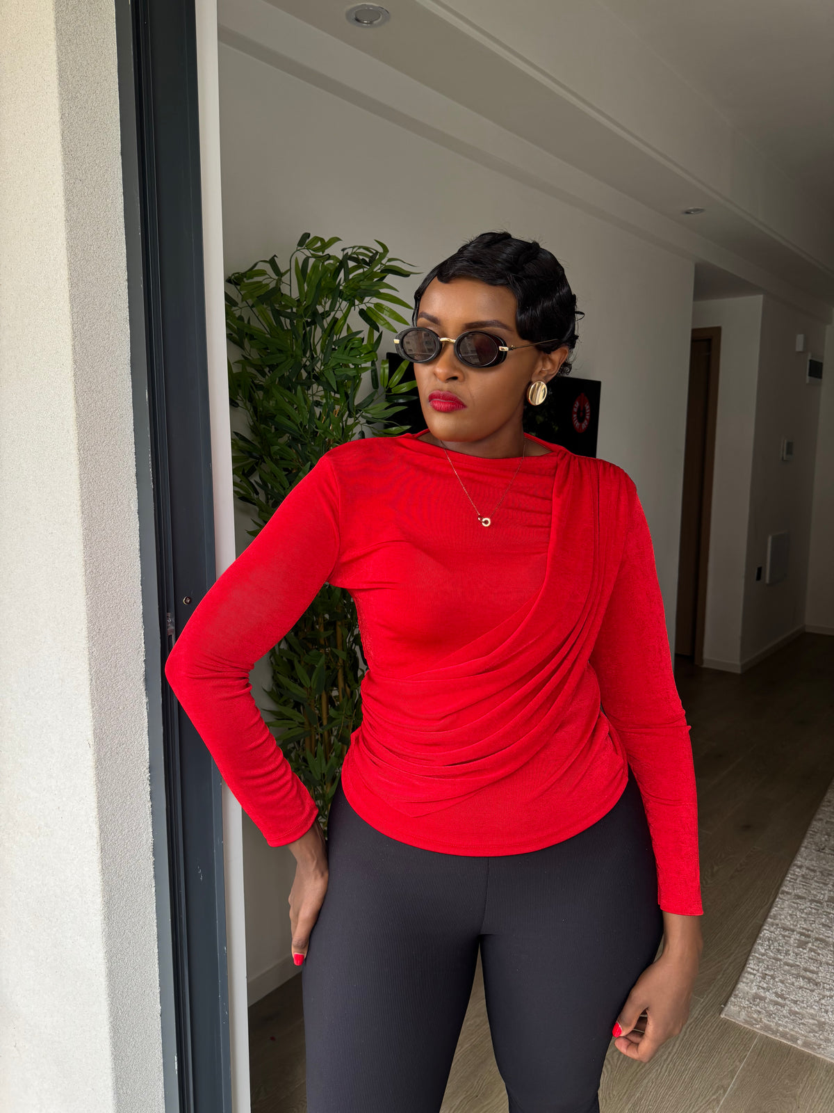 Selene Single-Drape Top