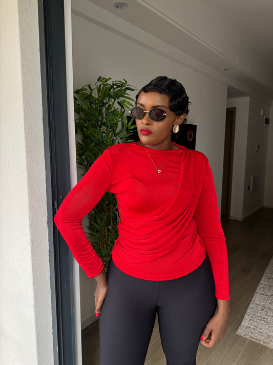 Selene Single-Drape Top