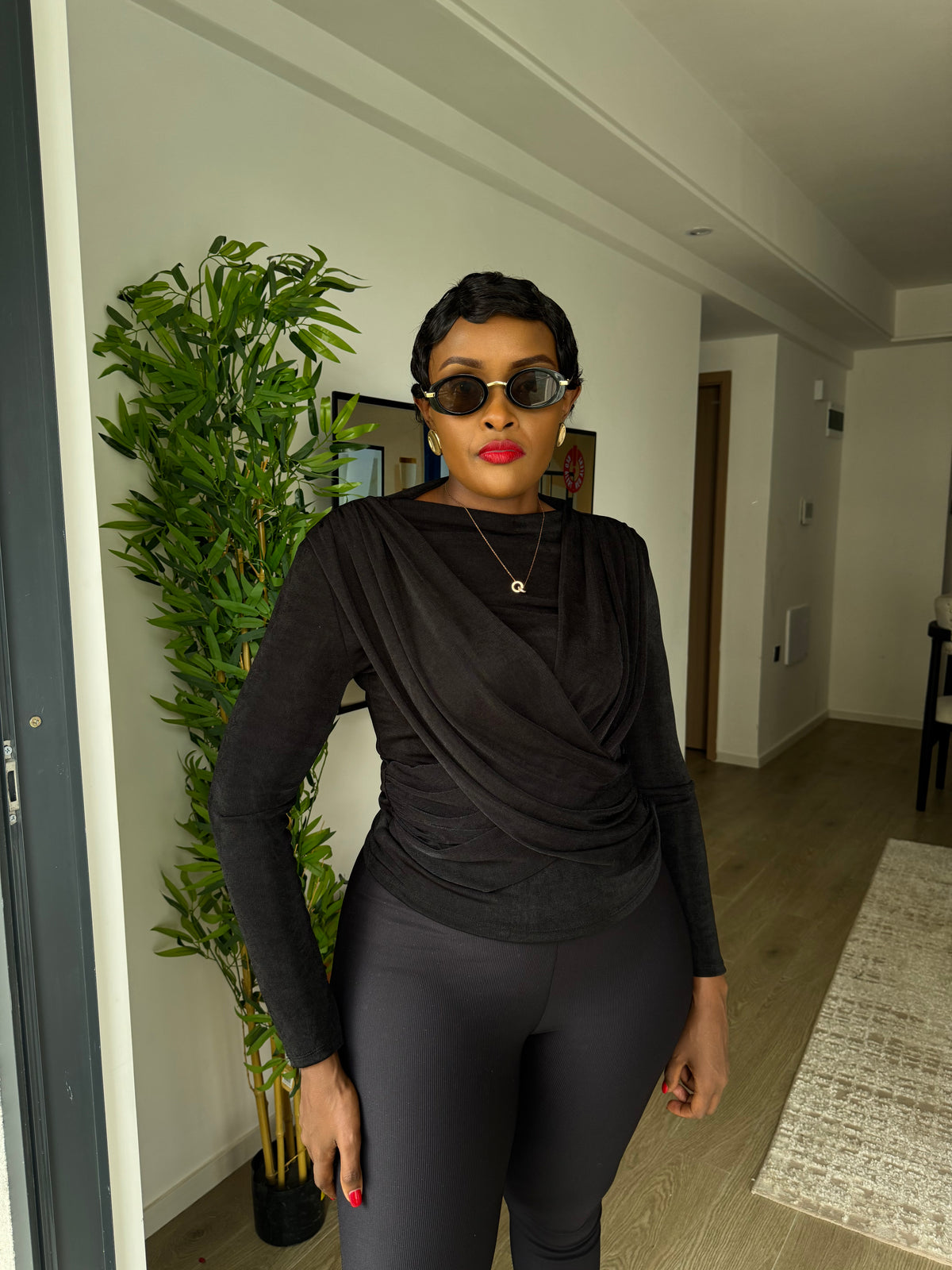 Simone Double-Drape Top