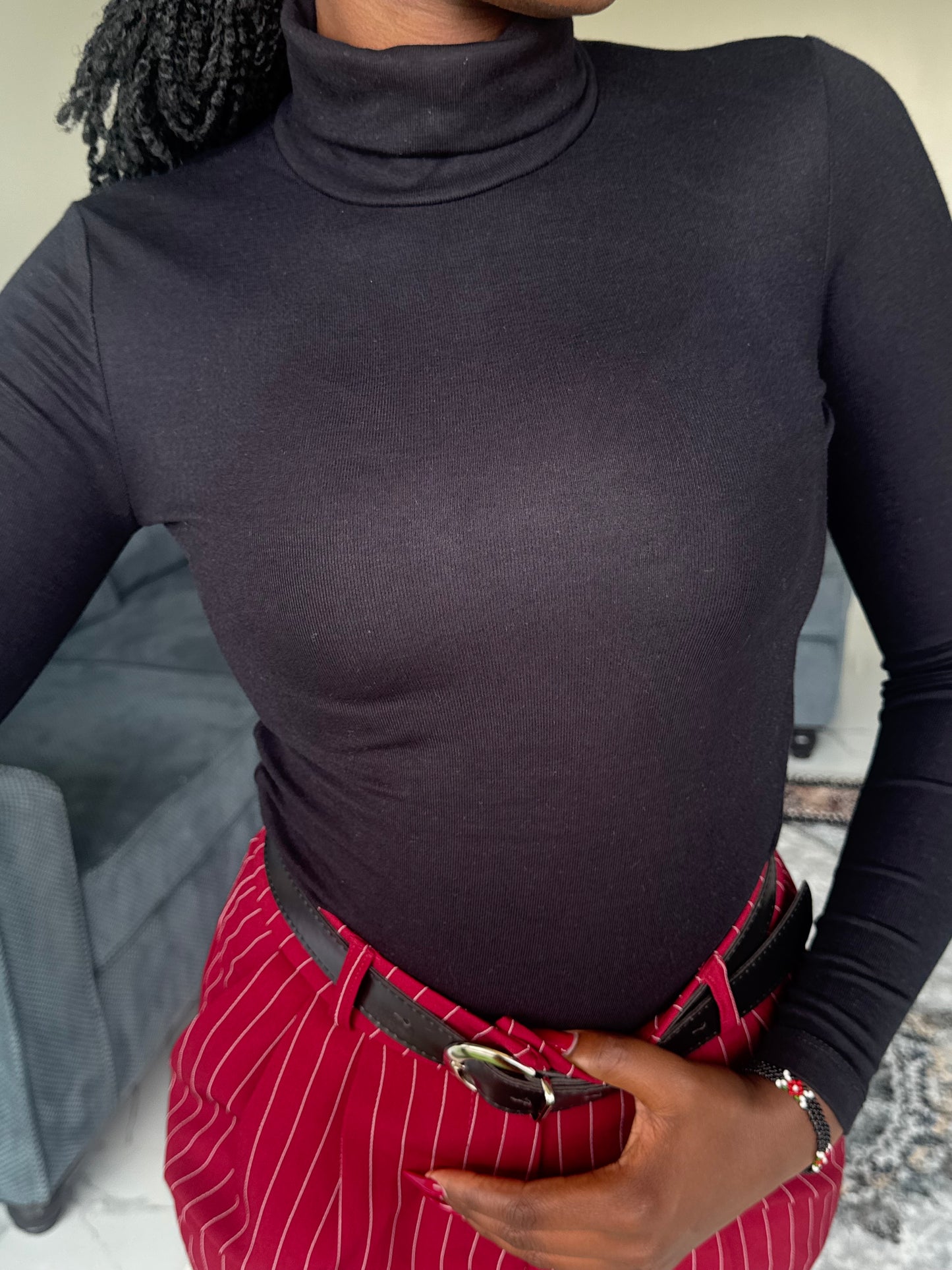 Classic Cotton Turtleneck Top