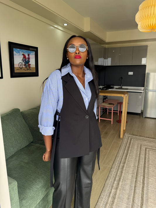 Waist-adjustable Cut-out Halfcoat