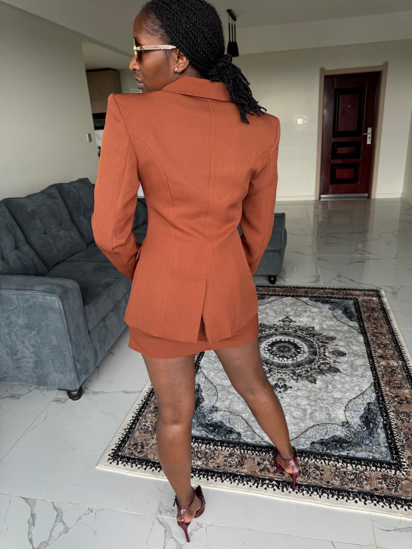 Padded Blazer & Mini Skirt Set