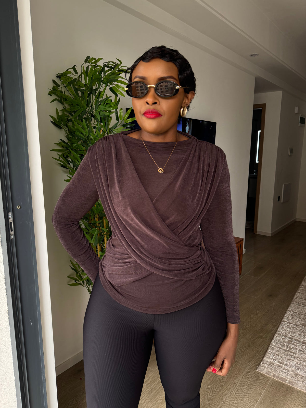 Simone Double-Drape Top