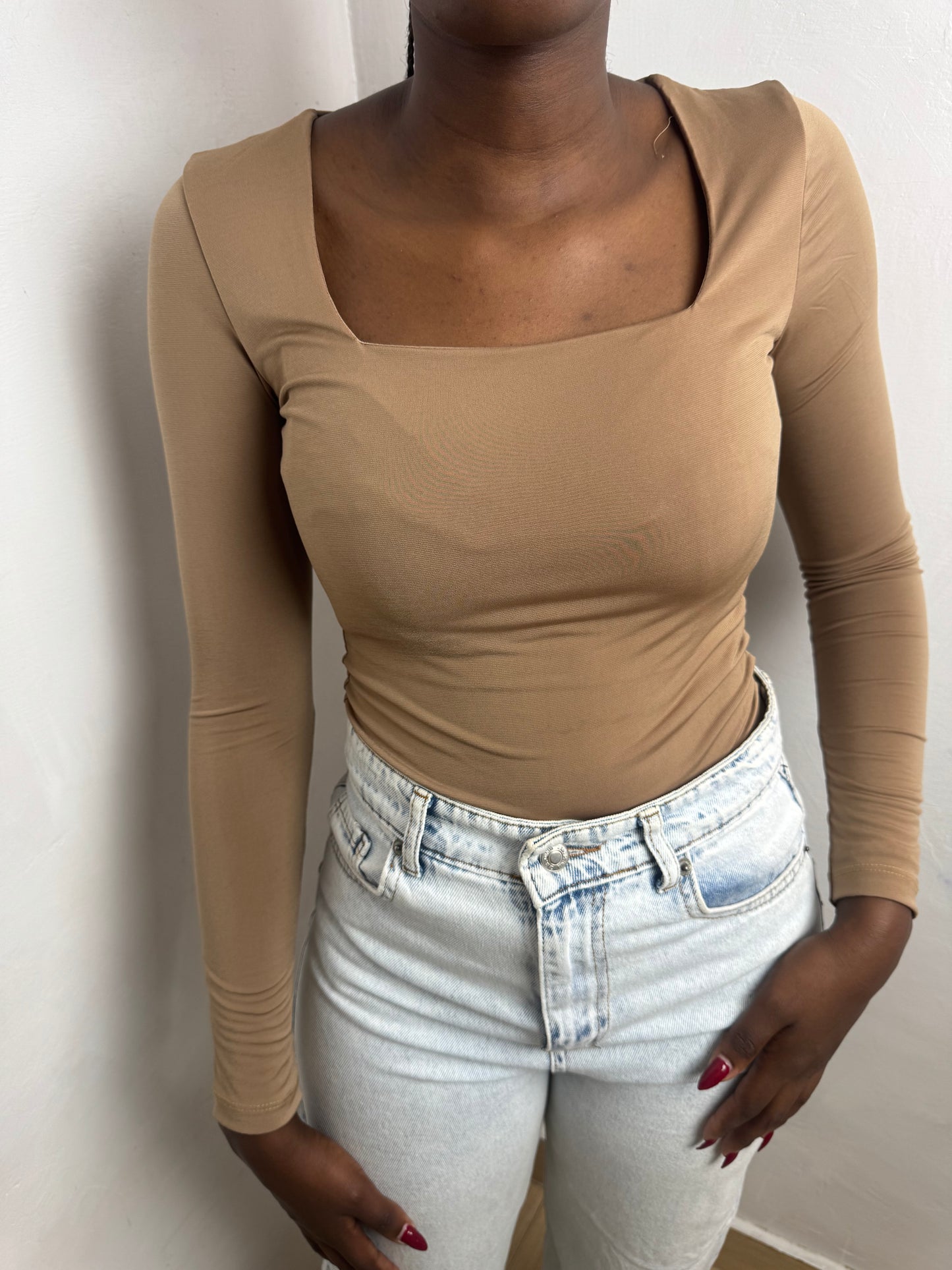 Square-neck Bodysuit