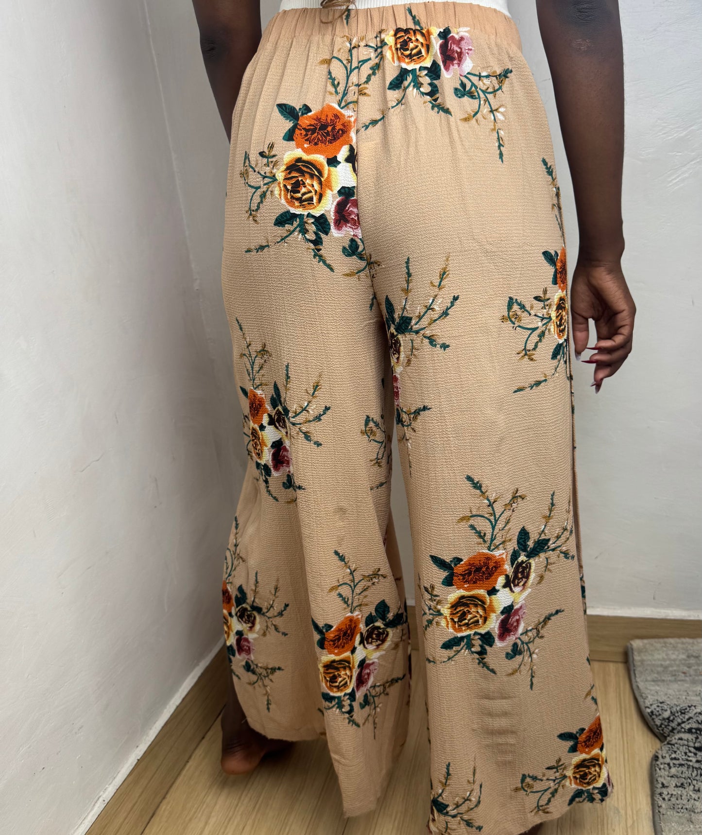 Side Slit Floral Pants