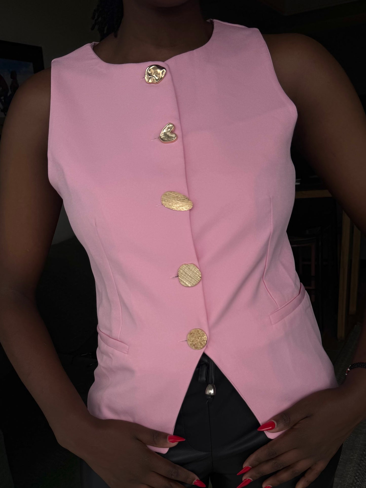 Massimo Gold-buttoned Halfcoat