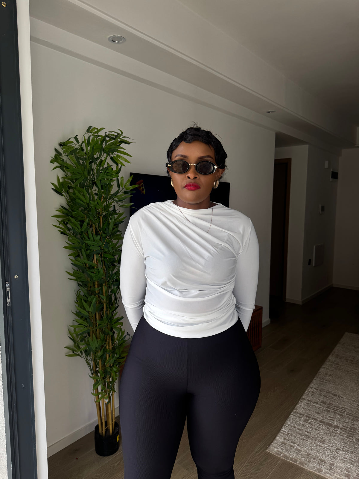 Sienna Long-Sleeve Ruched Top