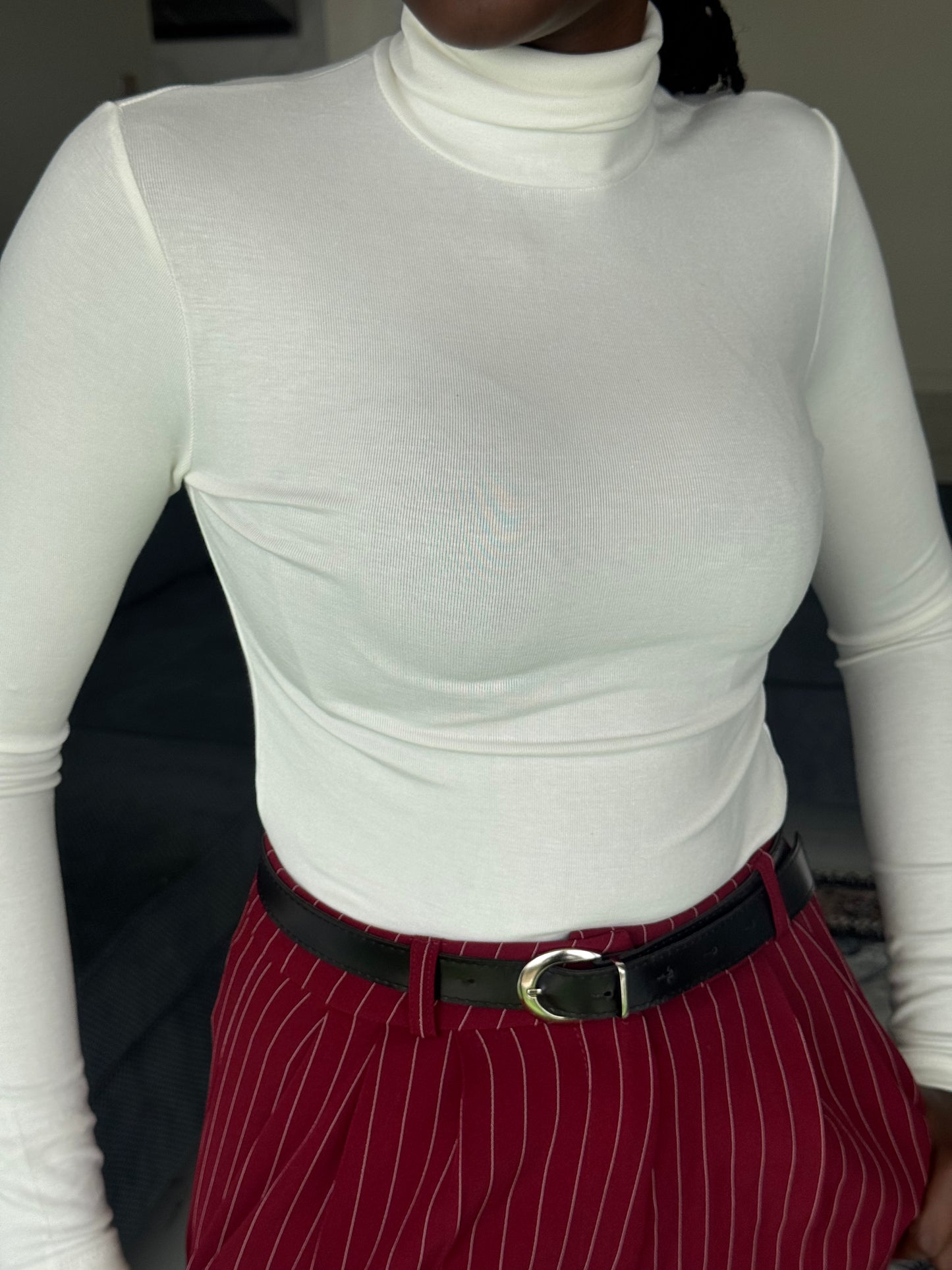 Classic Cotton Turtleneck Top