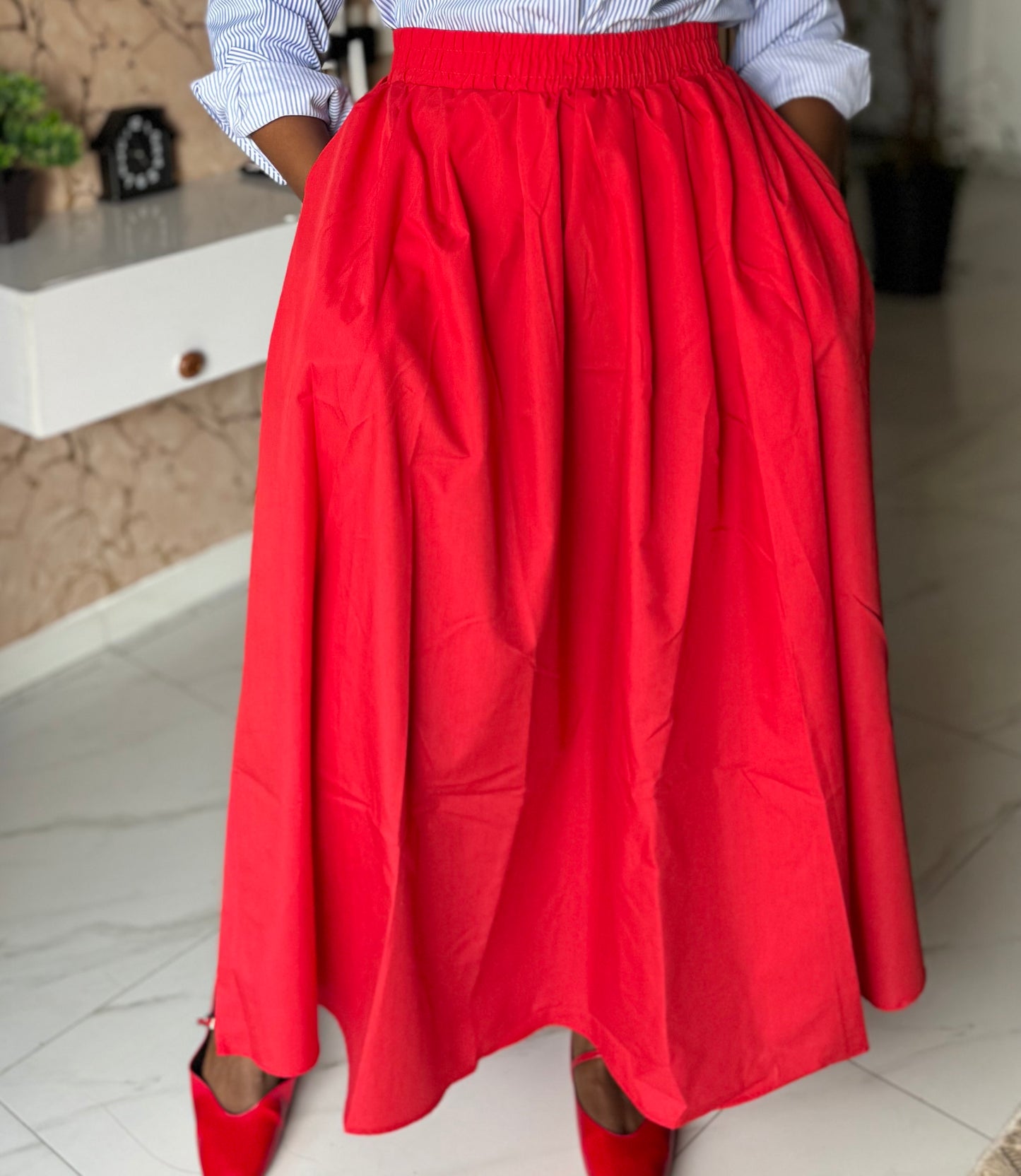 Poplin Maxi Skirt