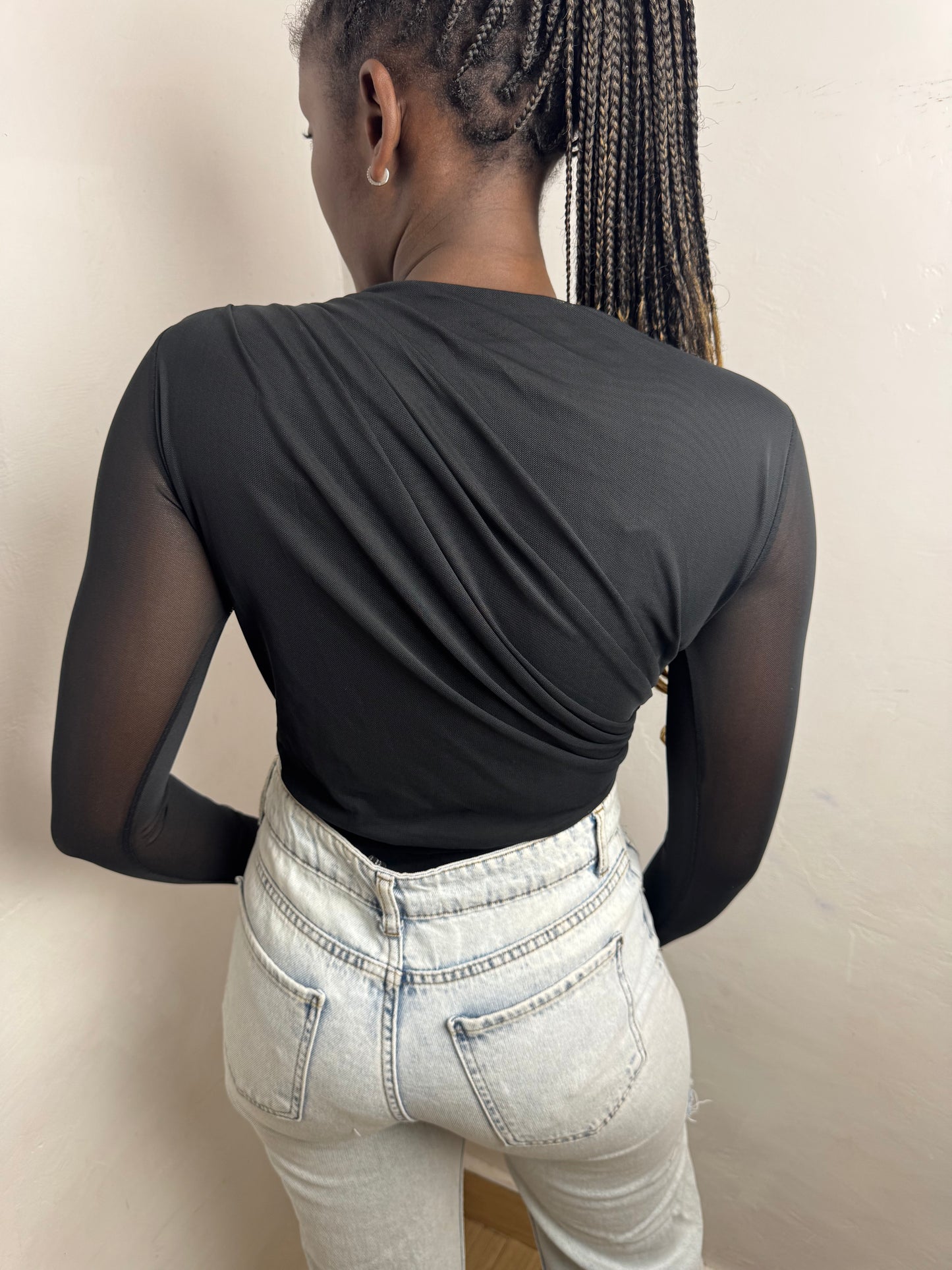 Mesh Ruched Bodysuit
