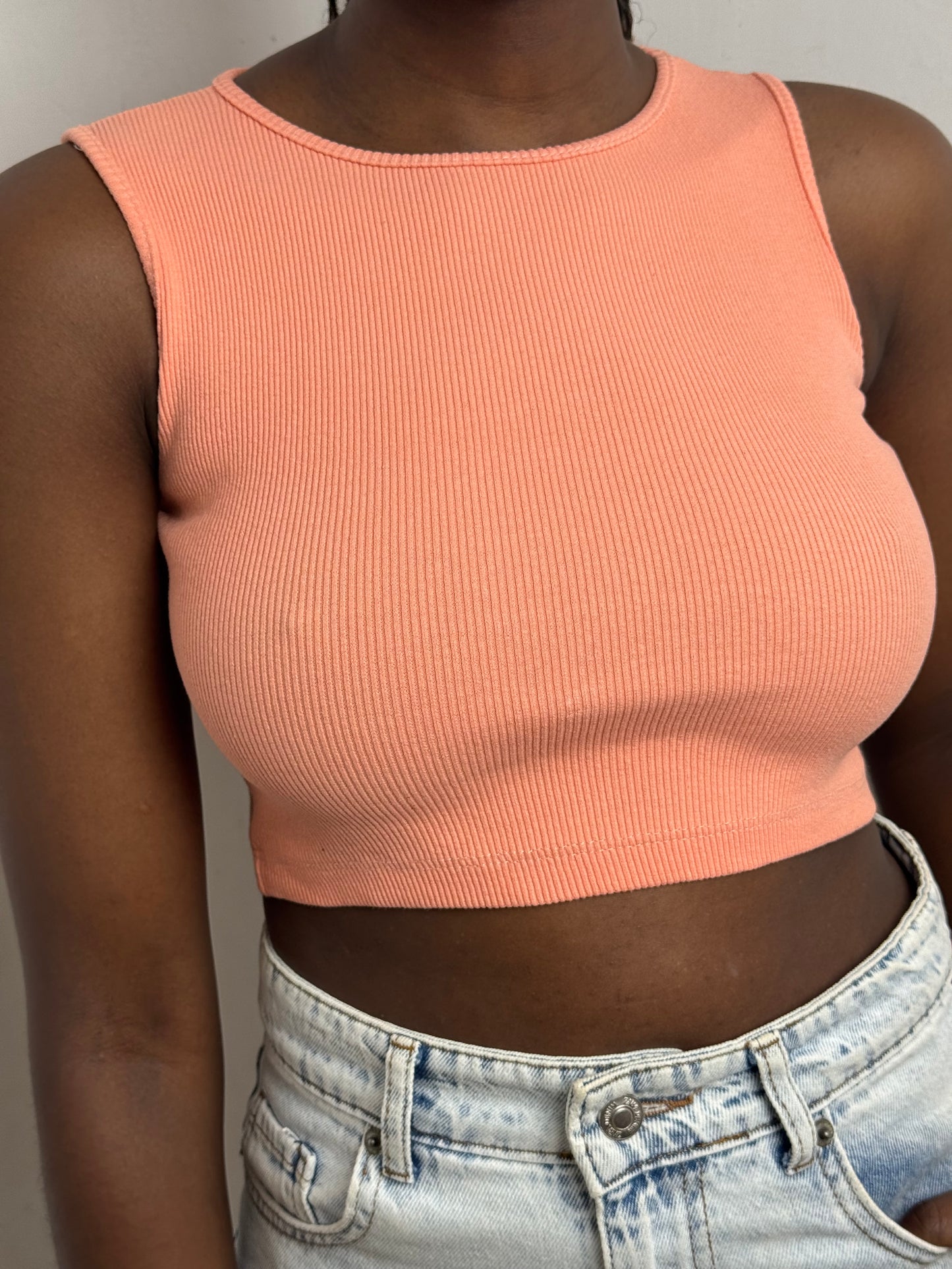 Halter Ribbed Crop