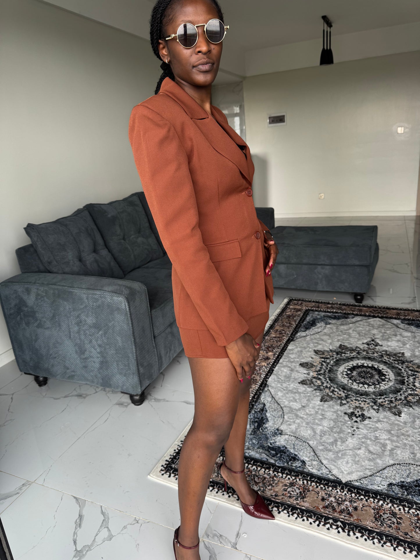 Padded Blazer & Mini Skirt Set
