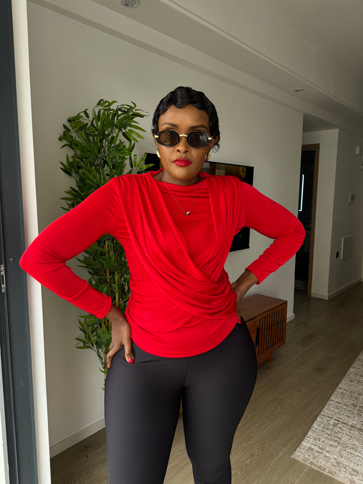 Simone Double-Drape Top