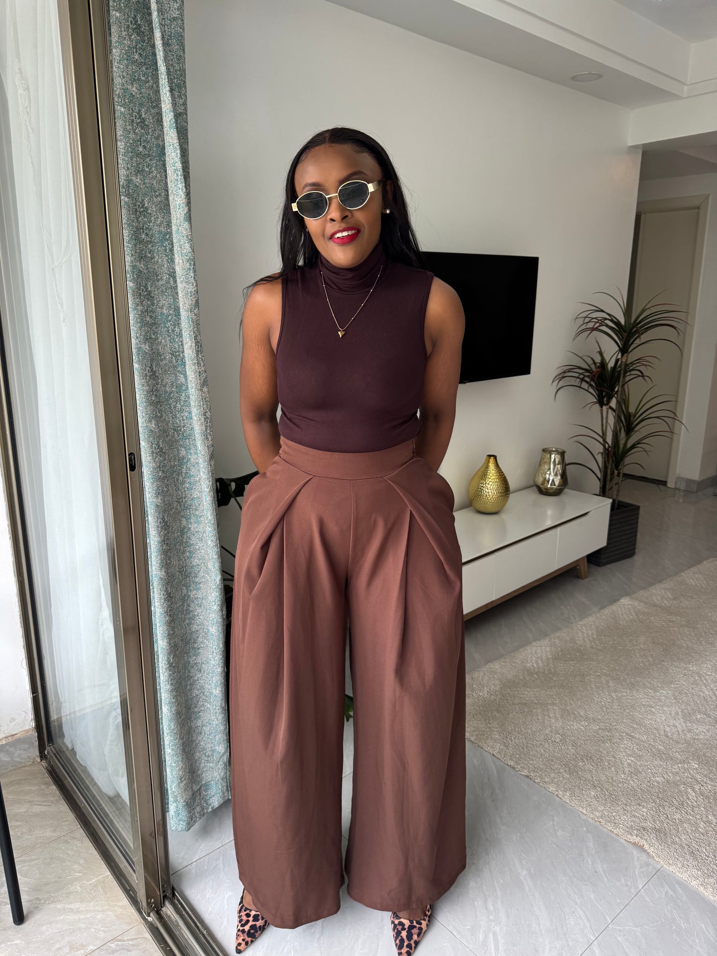 Mona Wide-leg Barrel Pants
