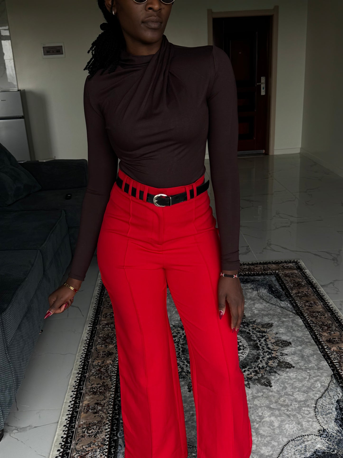 Neck-ruched Top