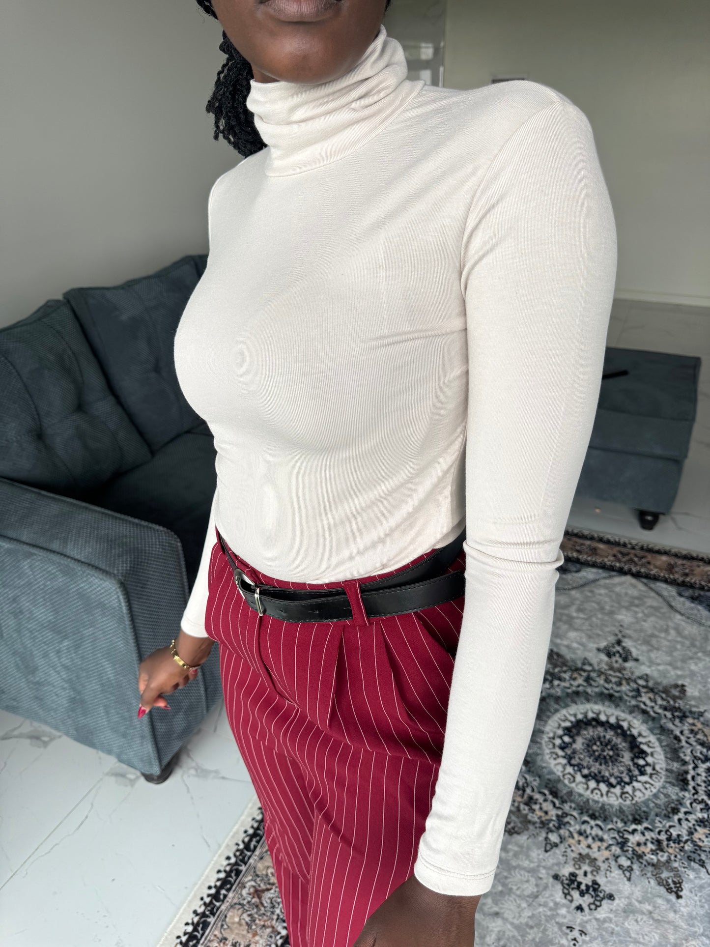 Classic Cotton Turtleneck Top