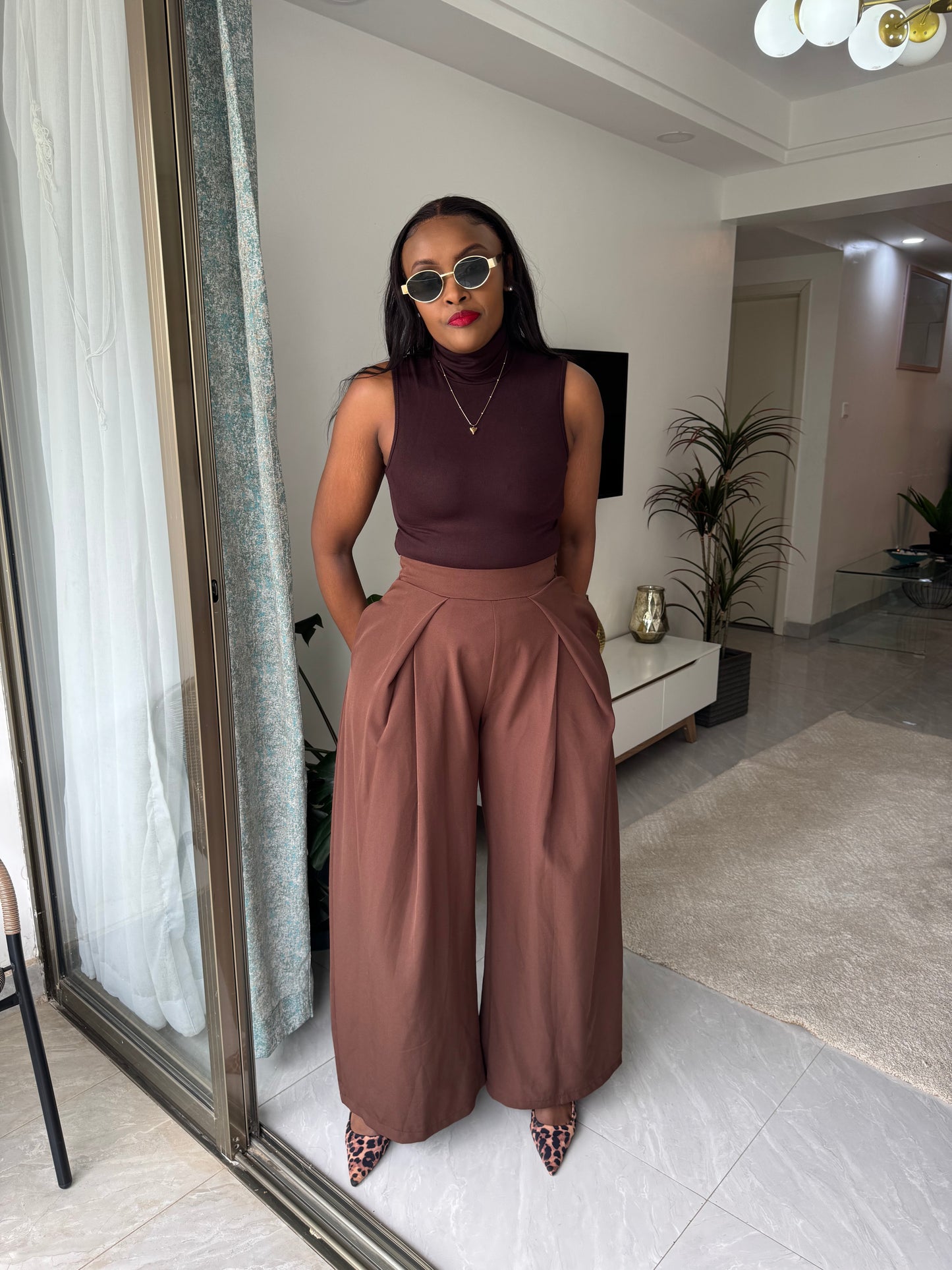 Mona Wide-leg Barrel Pants