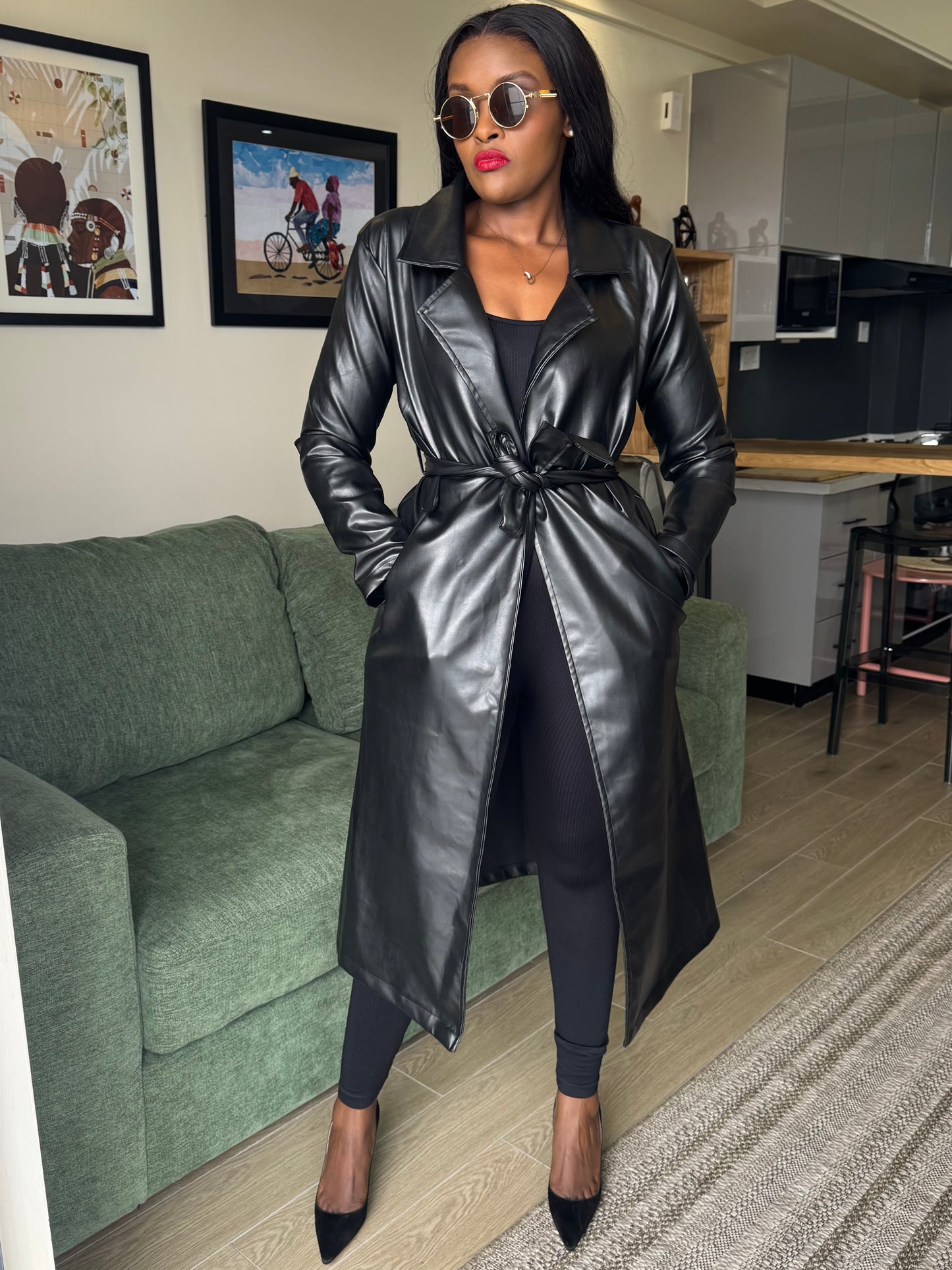 Leather Trench Coat