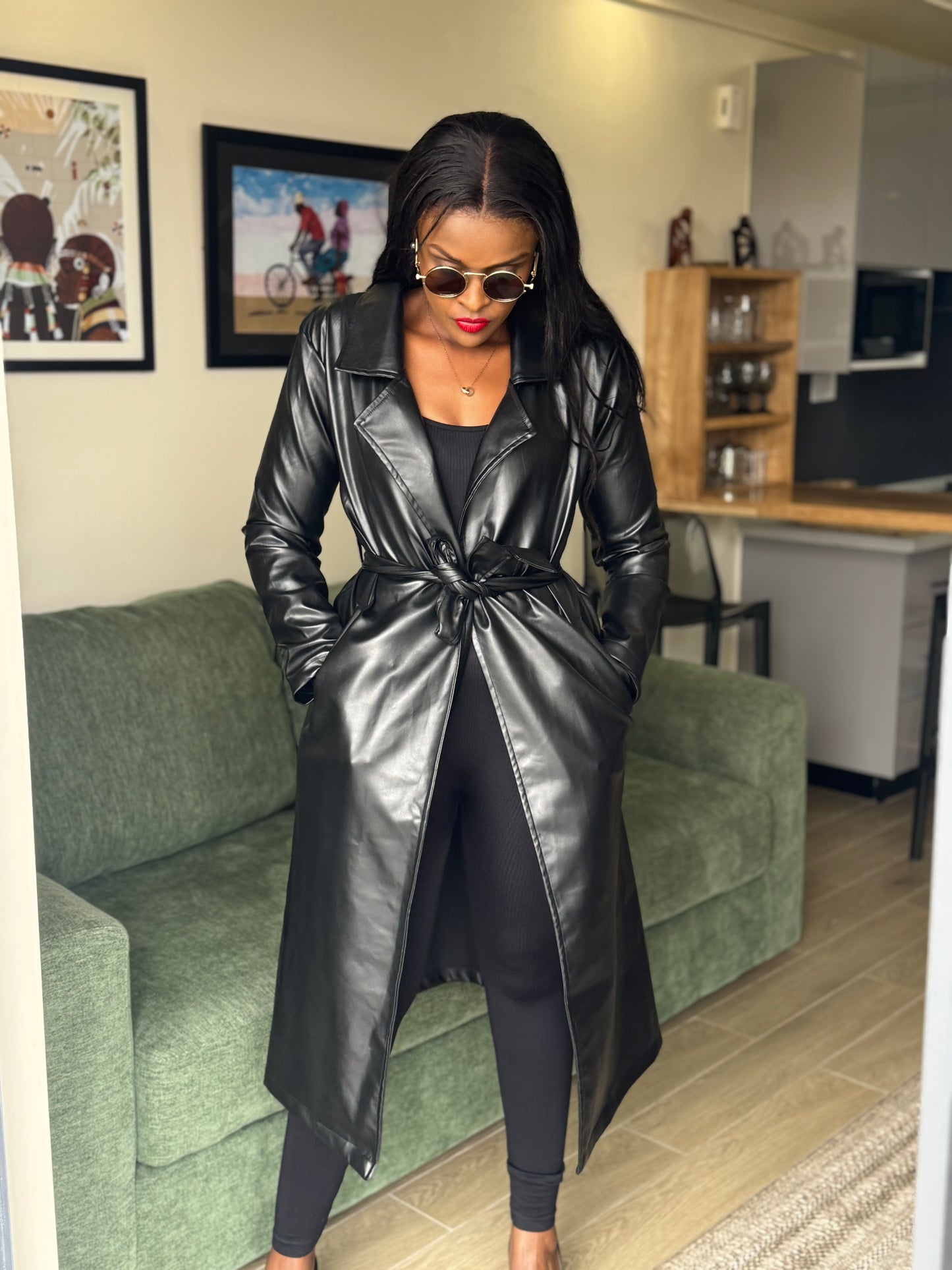 Leather Trench Coat