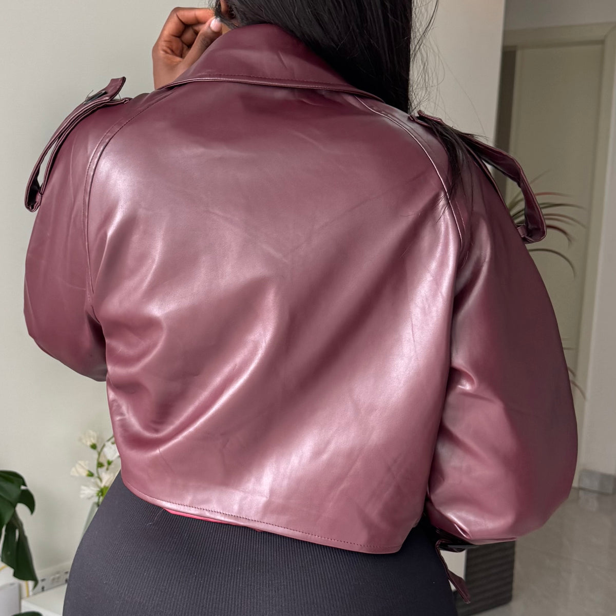 Soho Faux Leather Crop Jacket