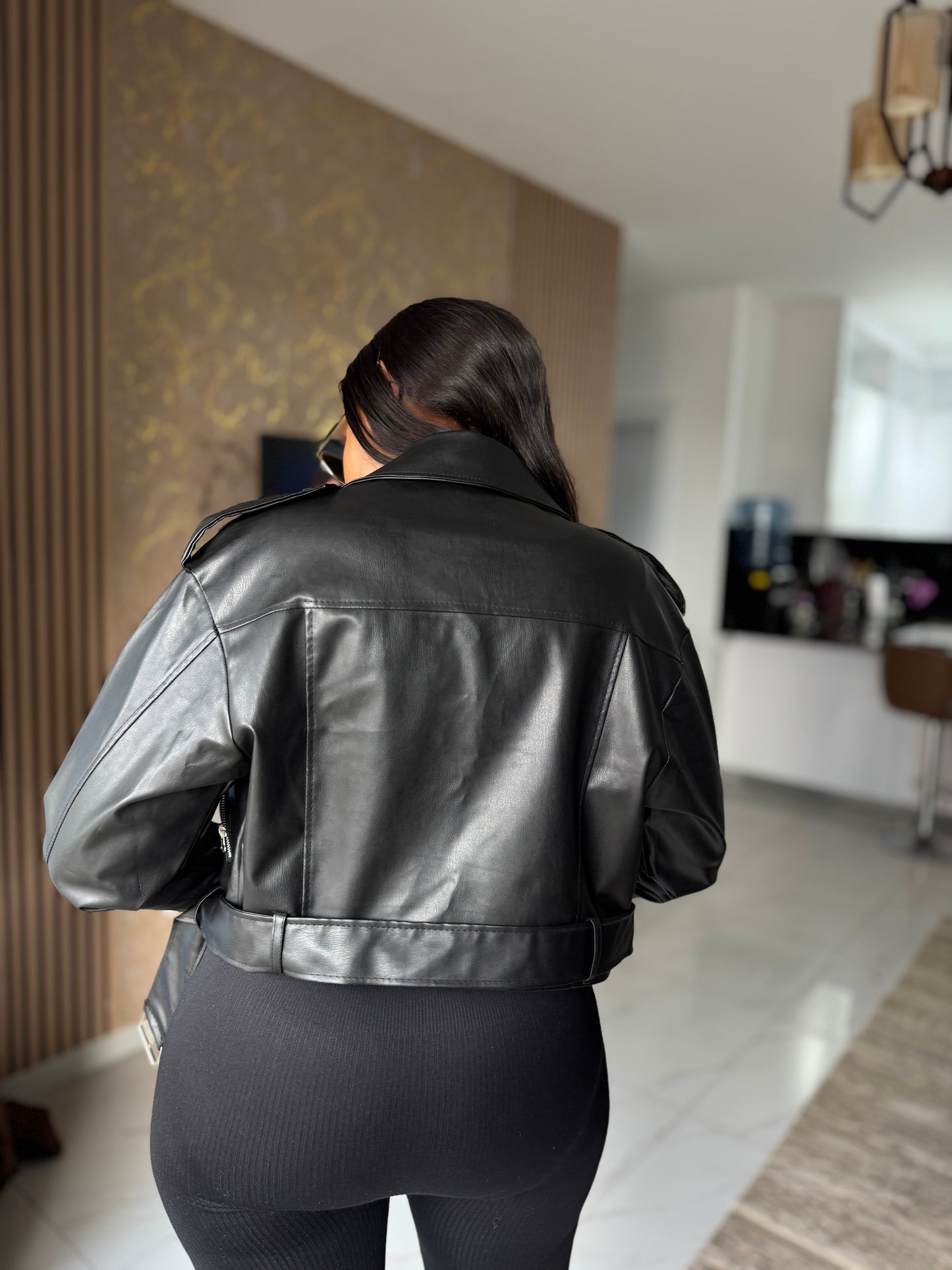 Luna Utility Oversized Leather Jacket