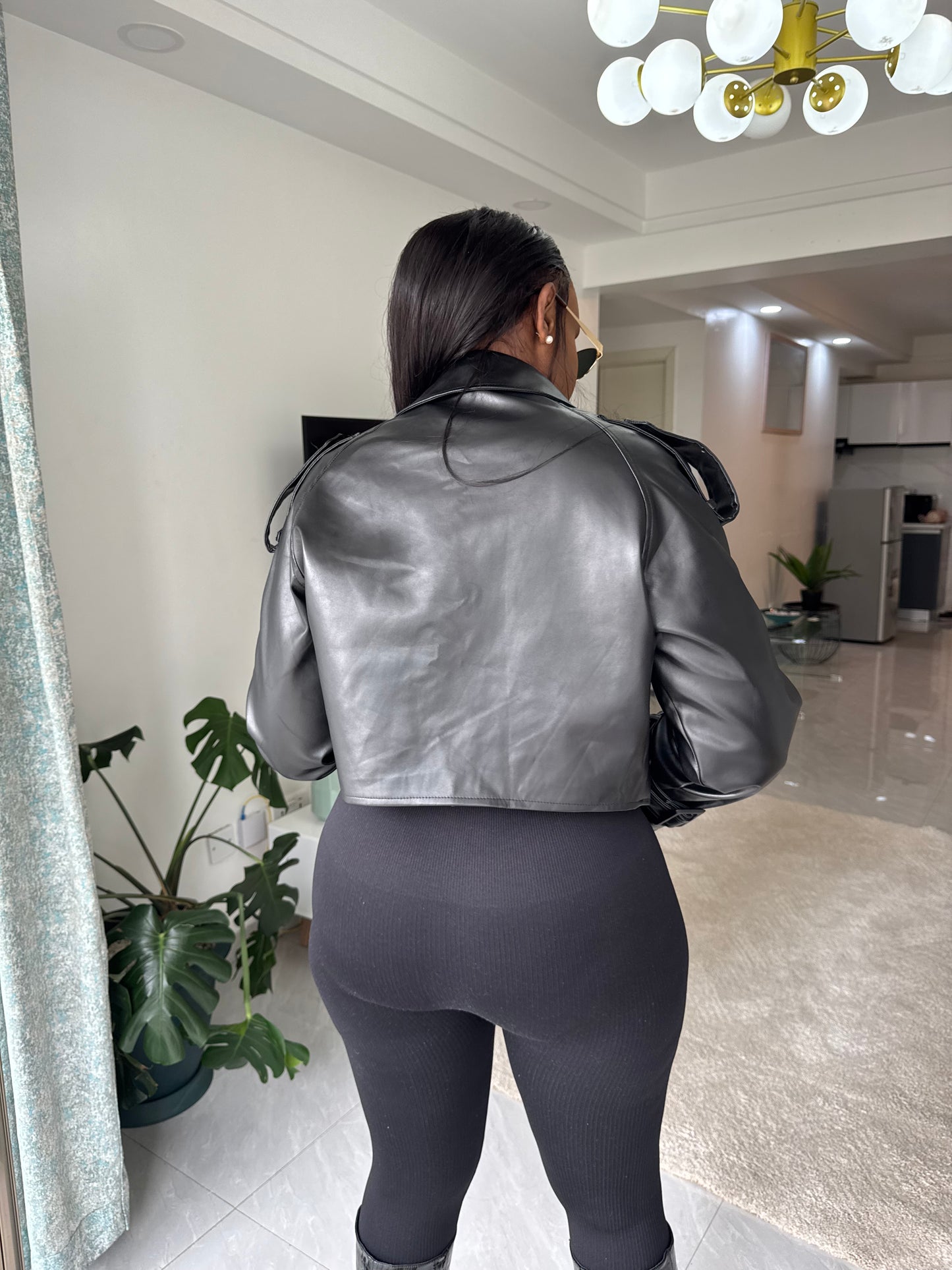 Soho Faux Leather Crop Jacket