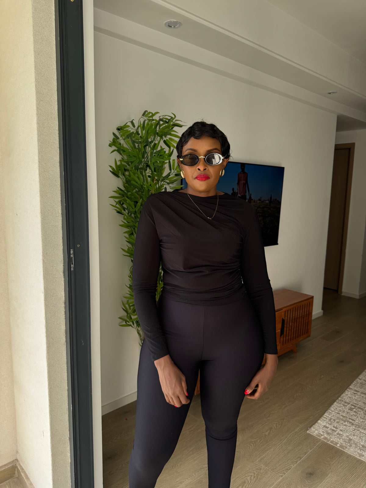 Sienna Long-Sleeve Ruched Top